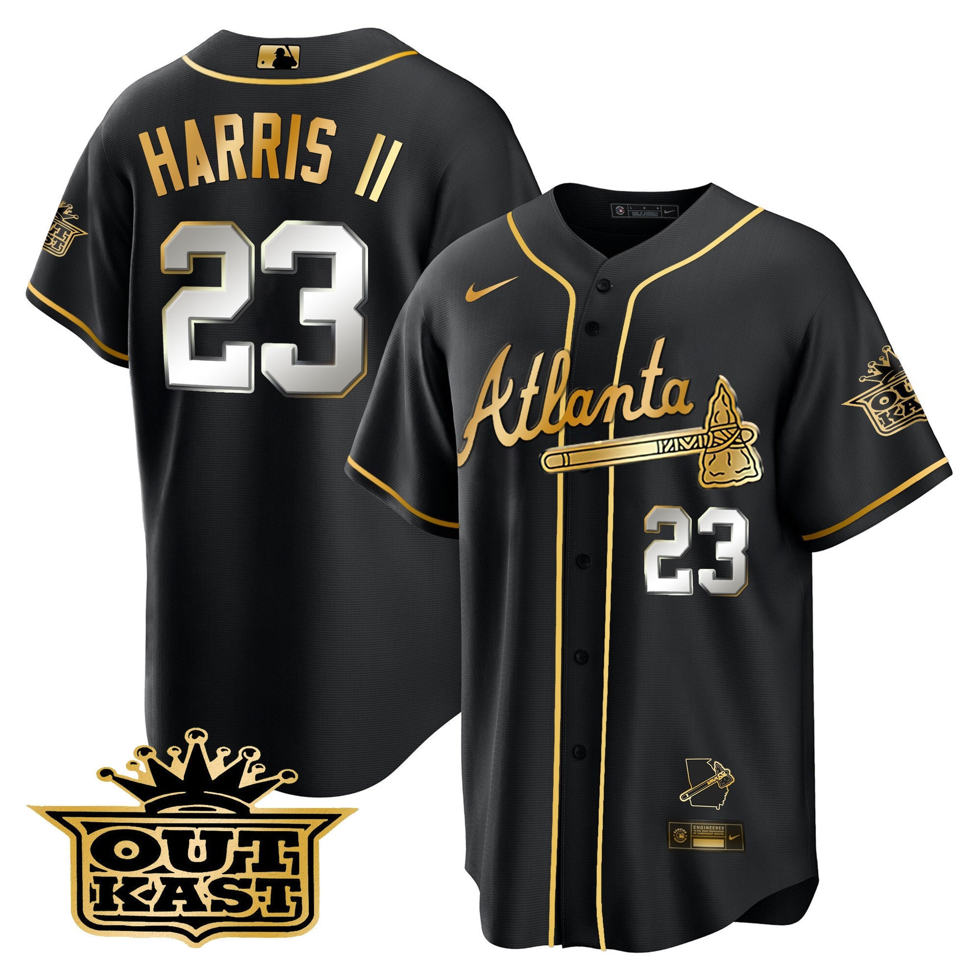 Men’s Atlanta Outkast Cool Base Gold Jersey V3