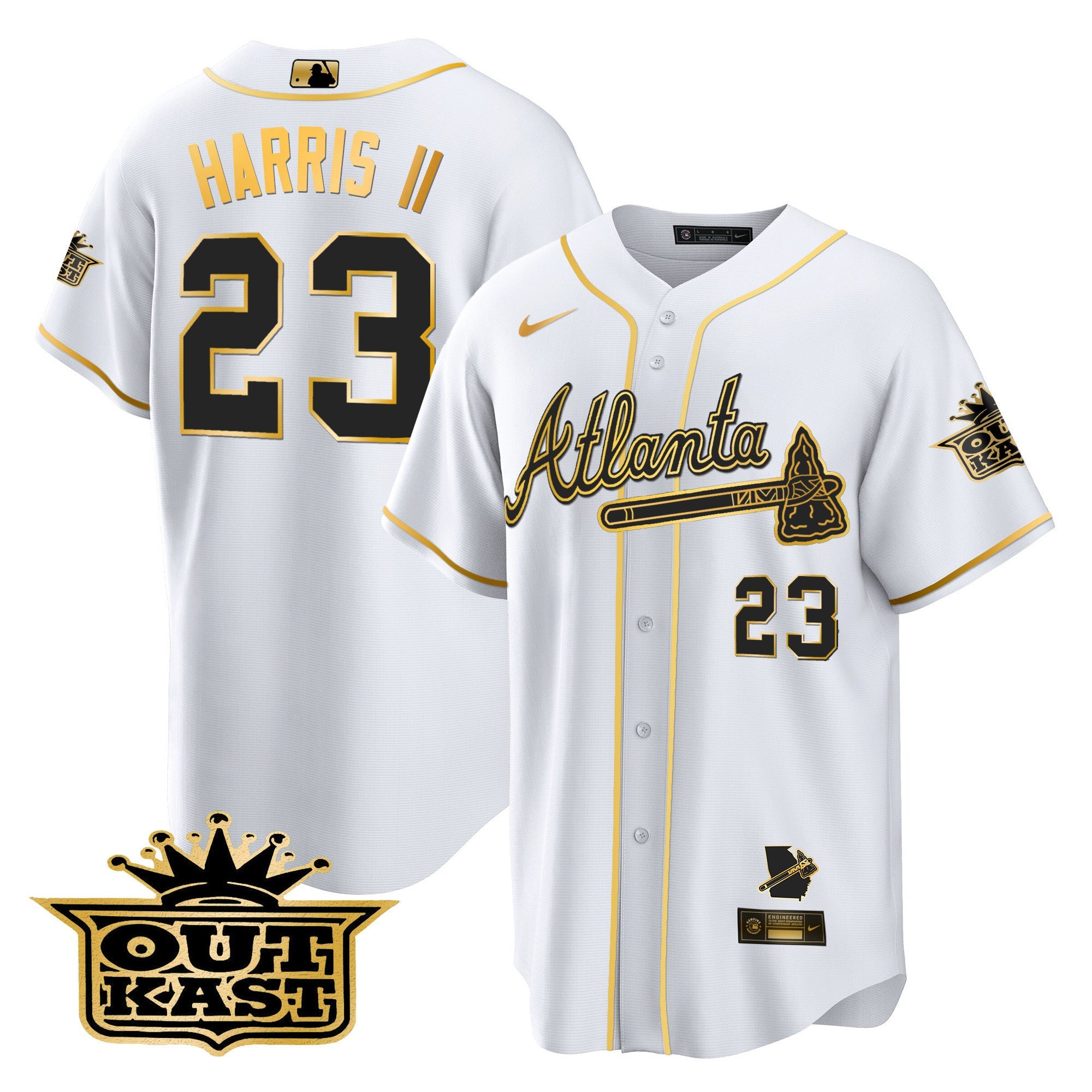 Men’s Atlanta Outkast Cool Base Gold Jersey V3