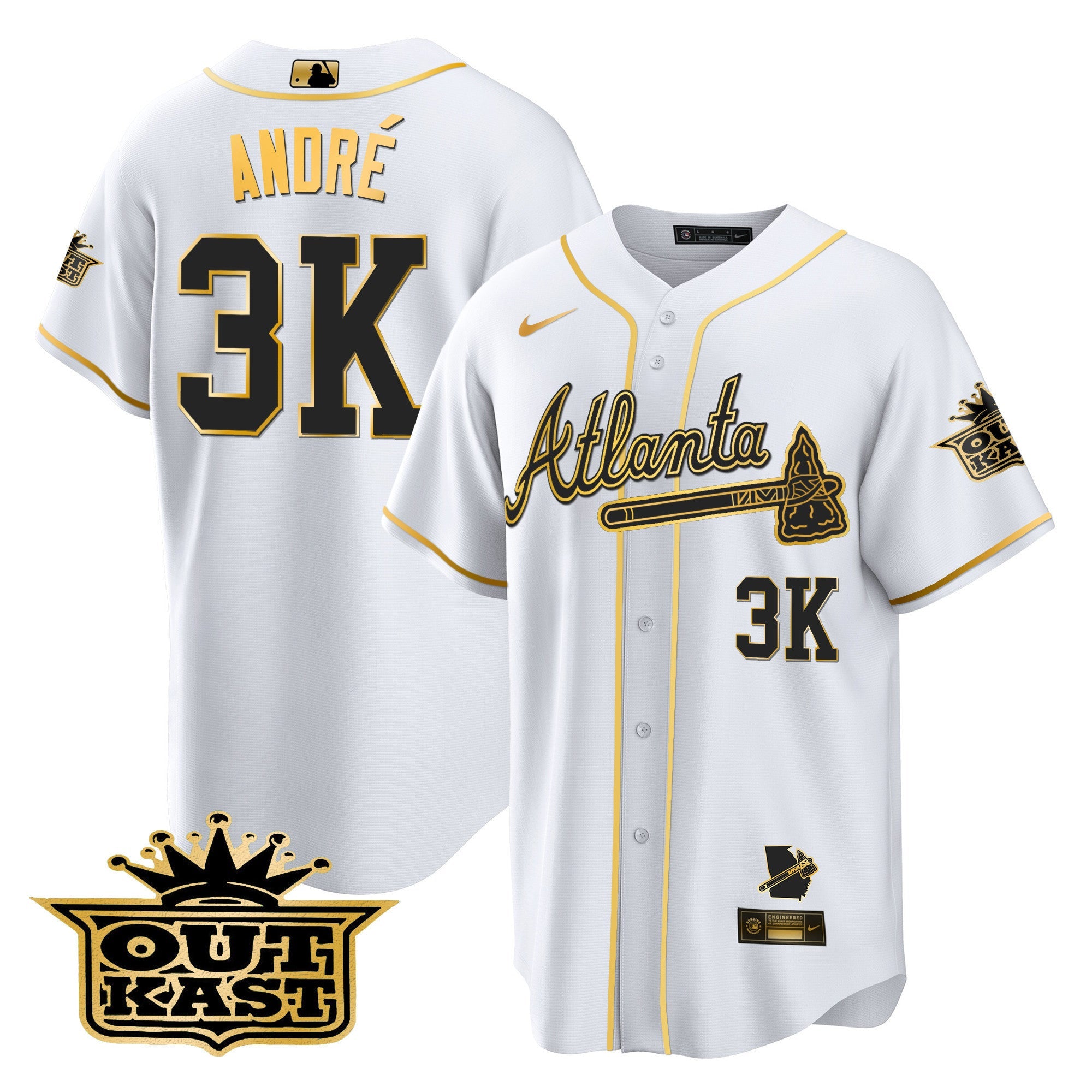 Men’s Atlanta Outkast Cool Base Gold Jersey V3