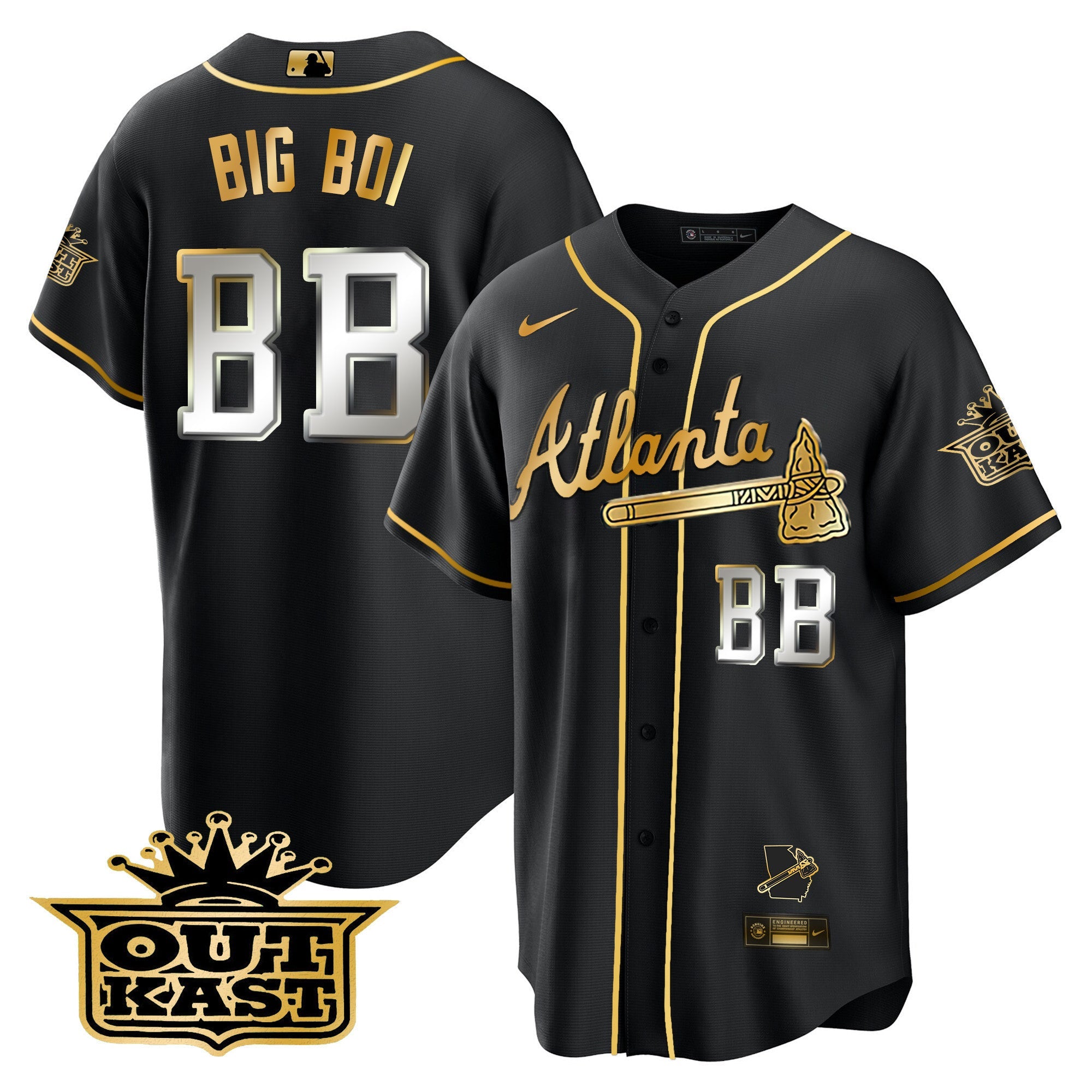 Men’s Atlanta Outkast Cool Base Gold Jersey V3