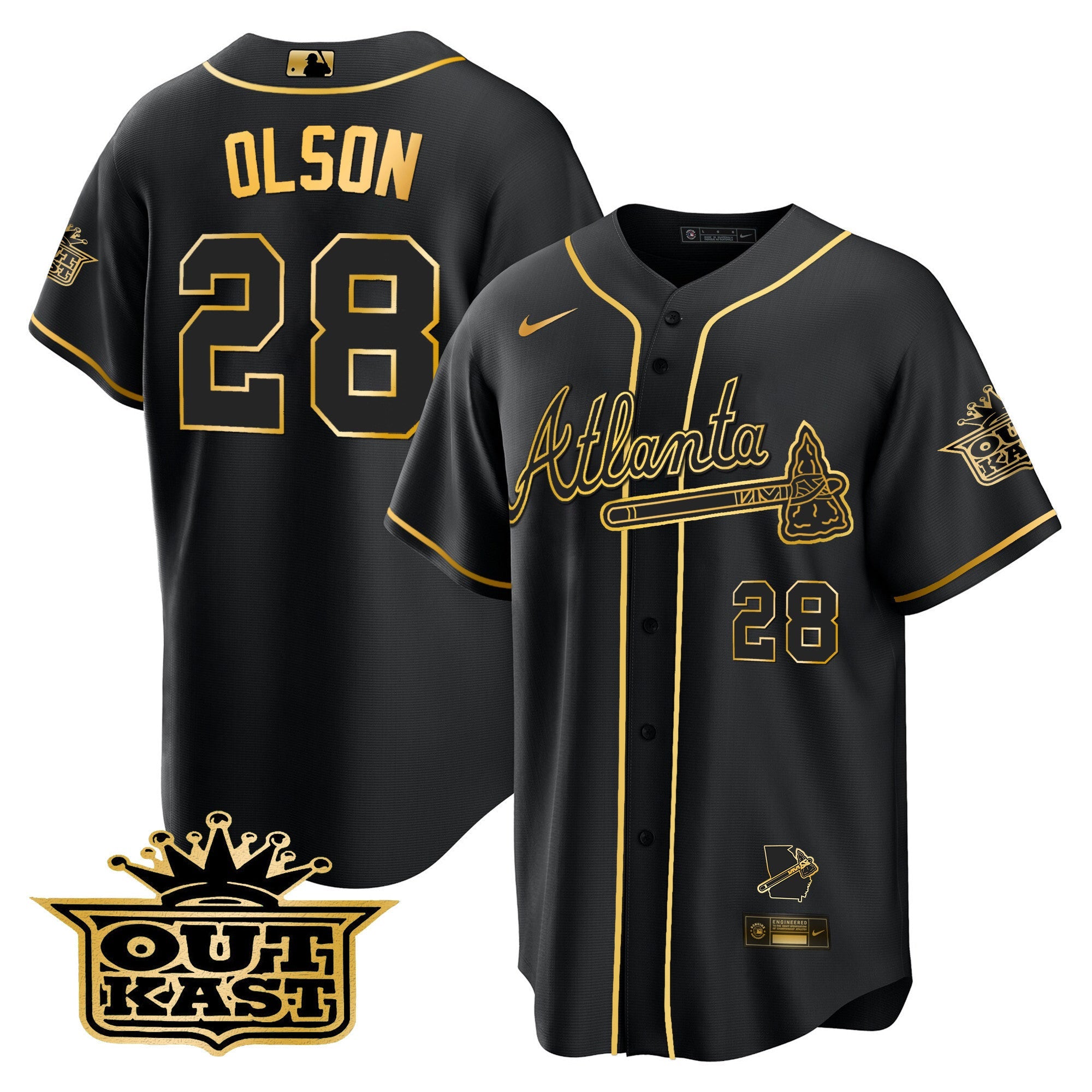 Men’s Atlanta Outkast Cool Base Gold Jersey V3
