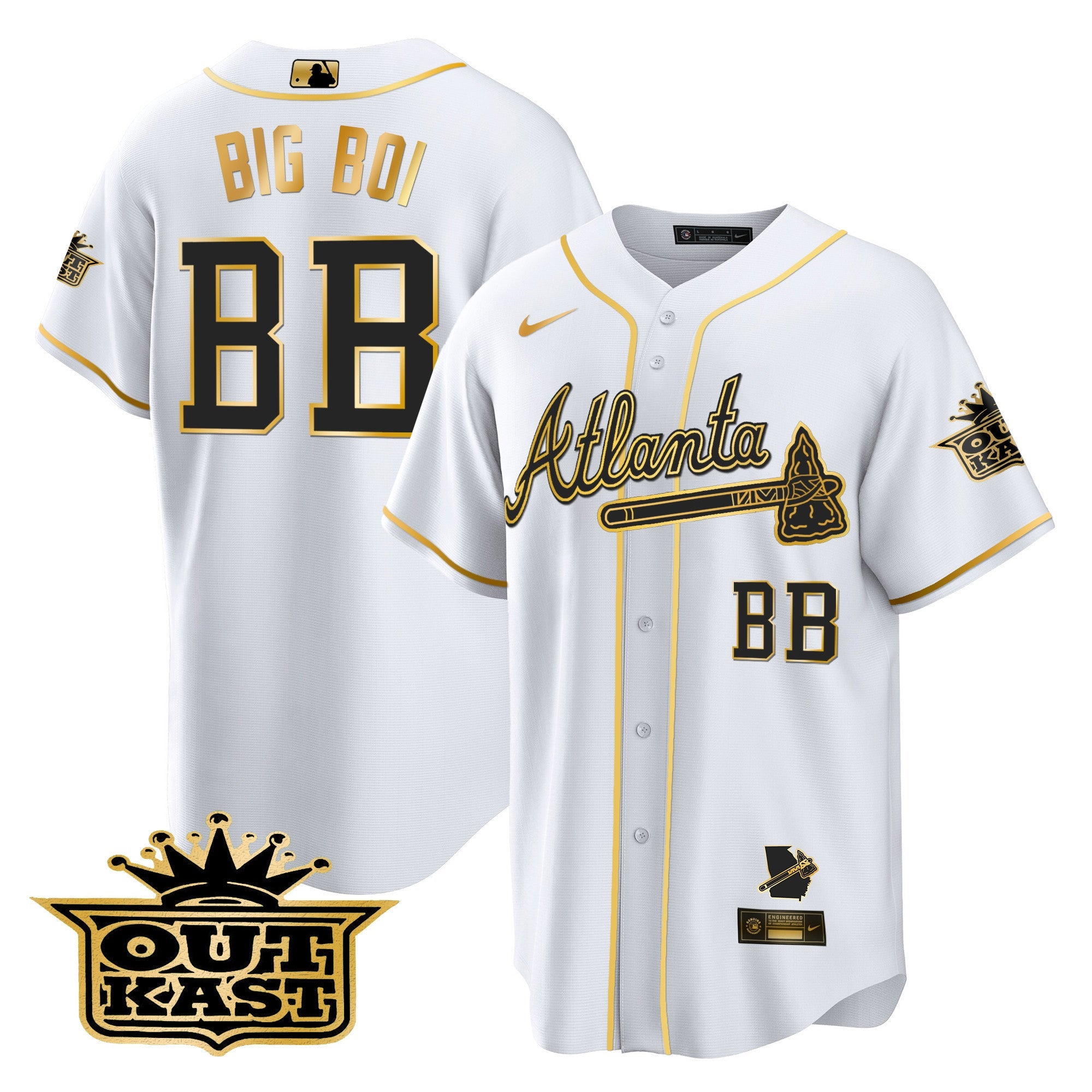 Men’s Atlanta Outkast Cool Base Gold Jersey V3