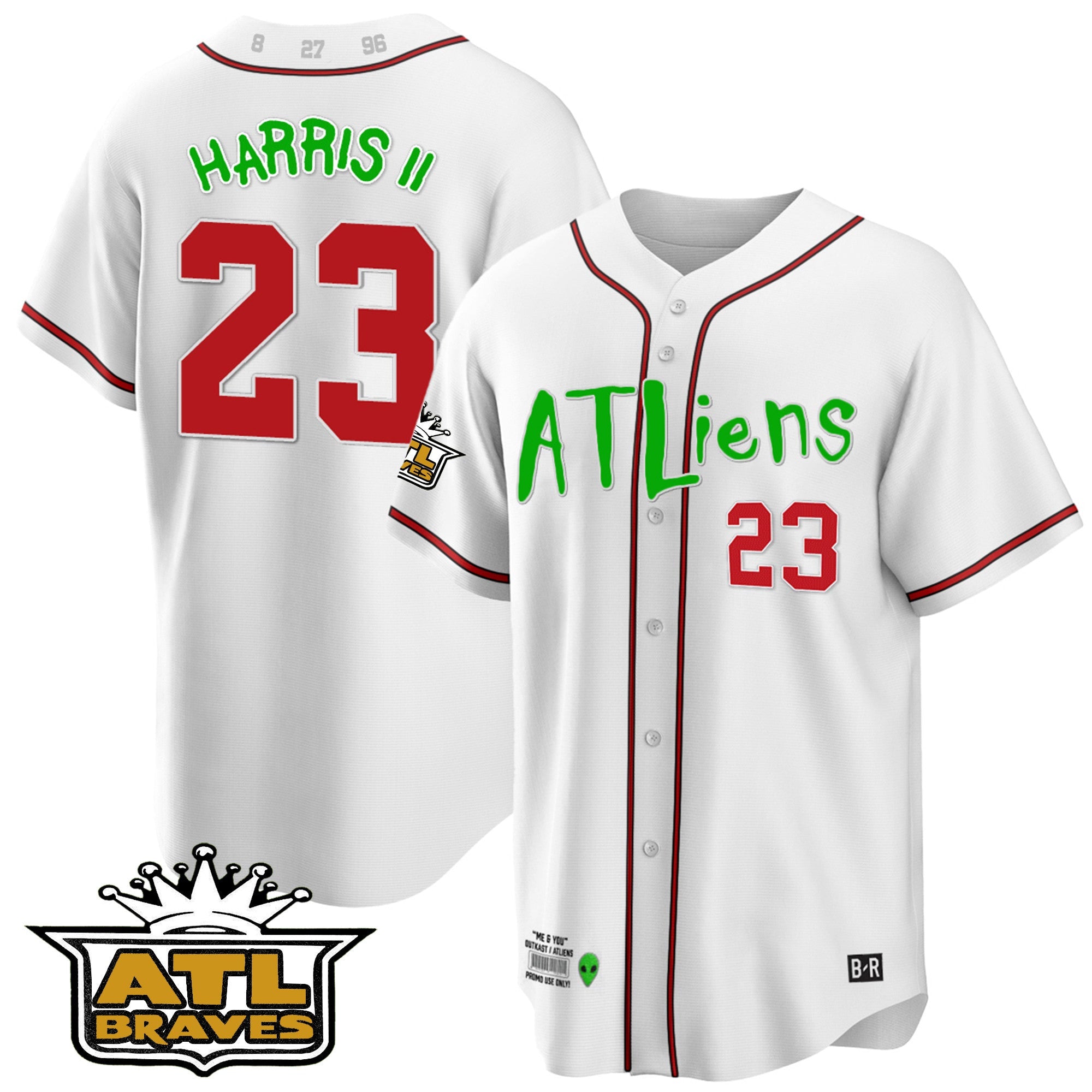 Men’s Atlanta Atliens ATL Patch Cool Base Jersey