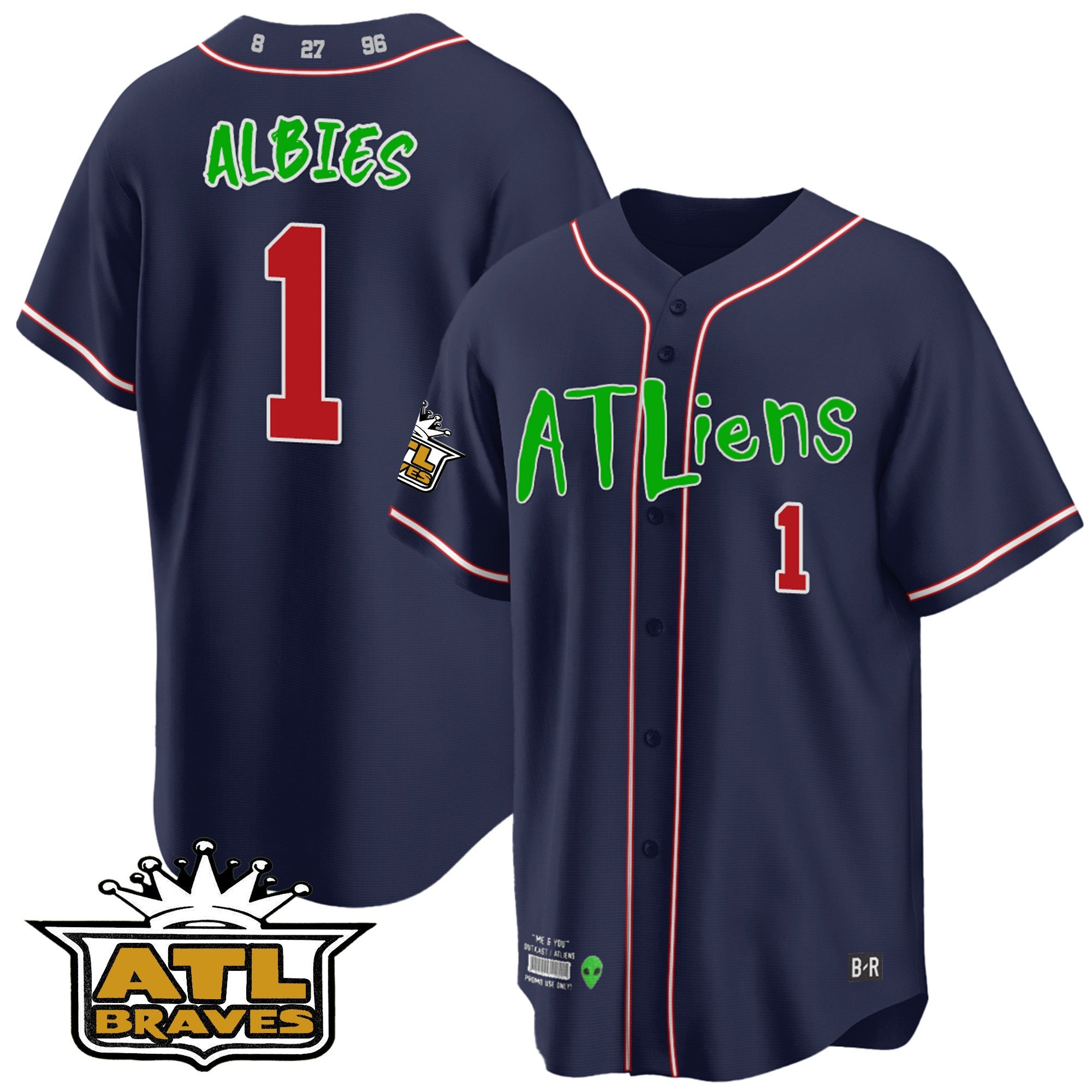 Men’s Atlanta Atliens ATL Patch Cool Base Jersey