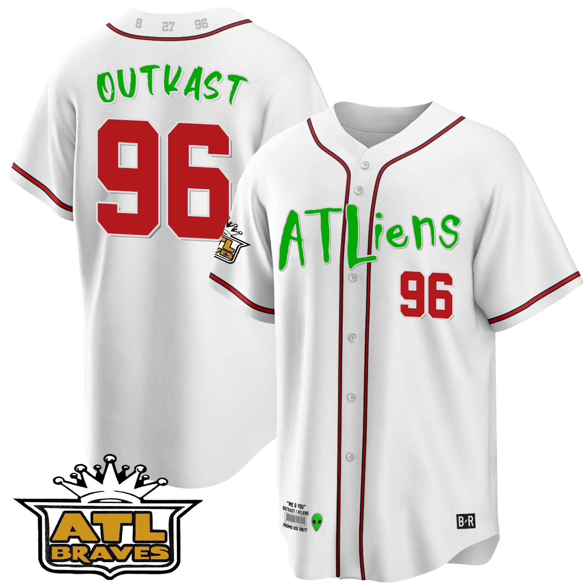 Men’s Atlanta Atliens ATL Patch Cool Base Jersey
