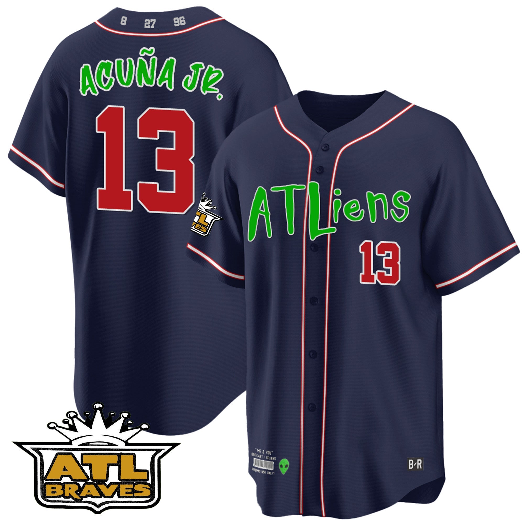 Men’s Atlanta Atliens ATL Patch Cool Base Jersey