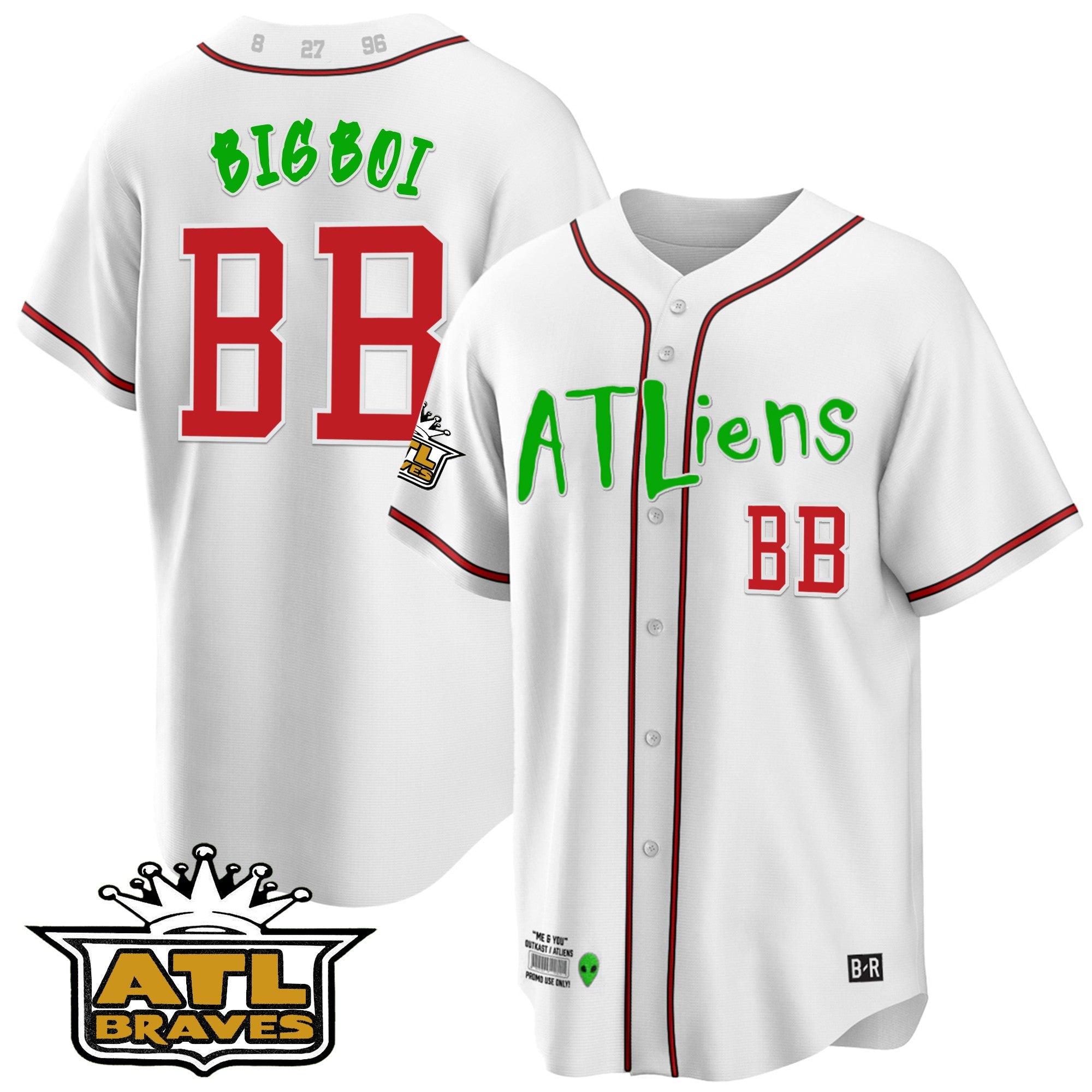 Men’s Atlanta Atliens ATL Patch Cool Base Jersey