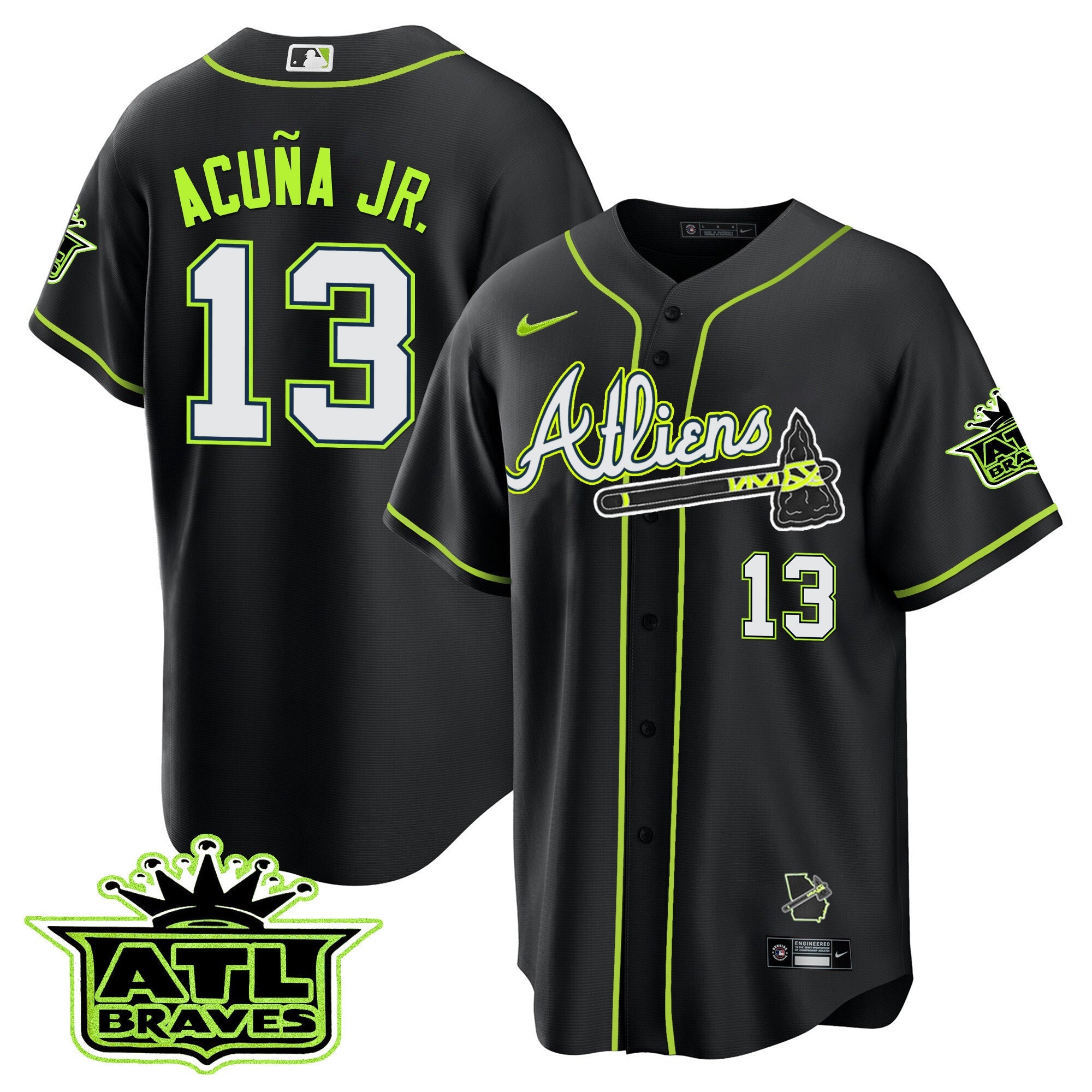 Men’s Atlanta Atliens ATL Patch Cool Base Jersey