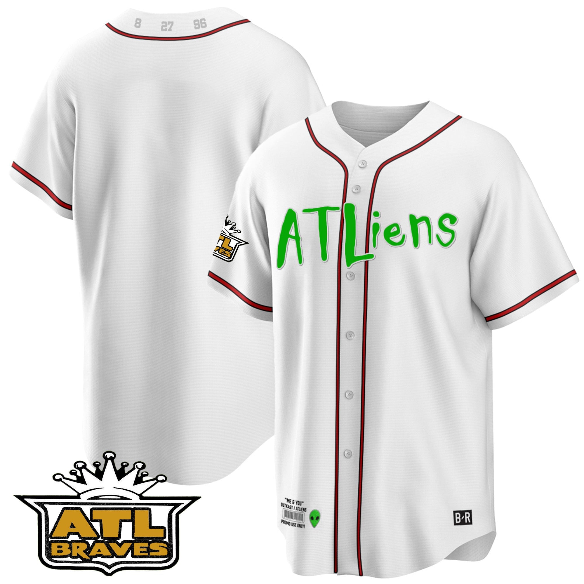 Men’s Atlanta Atliens ATL Patch Cool Base Jersey