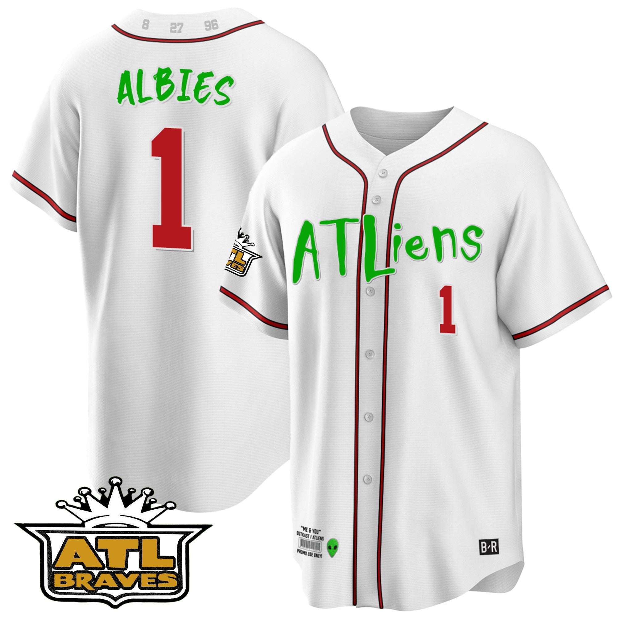 Men’s Atlanta Atliens ATL Patch Cool Base Jersey
