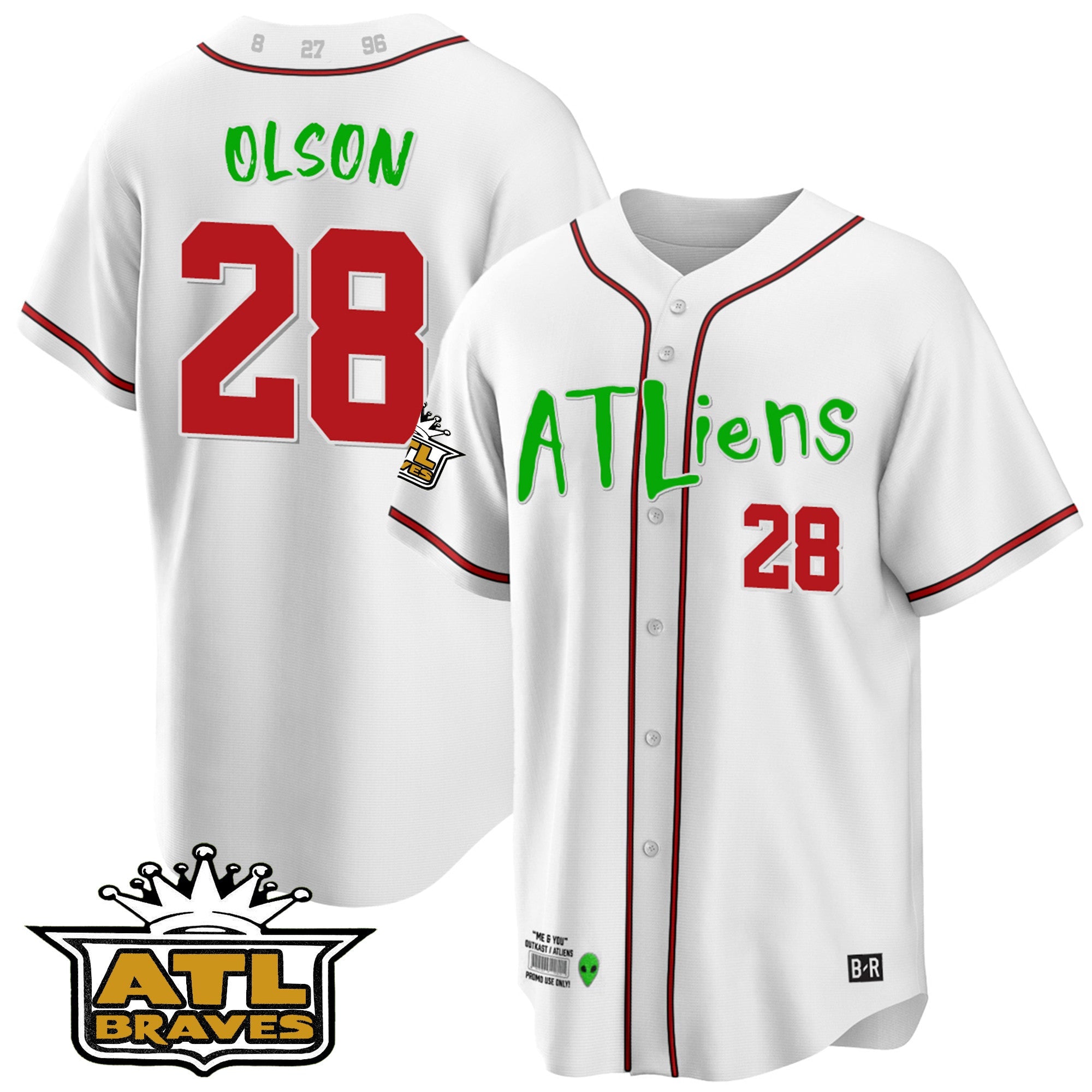 Men’s Atlanta Atliens ATL Patch Cool Base Jersey