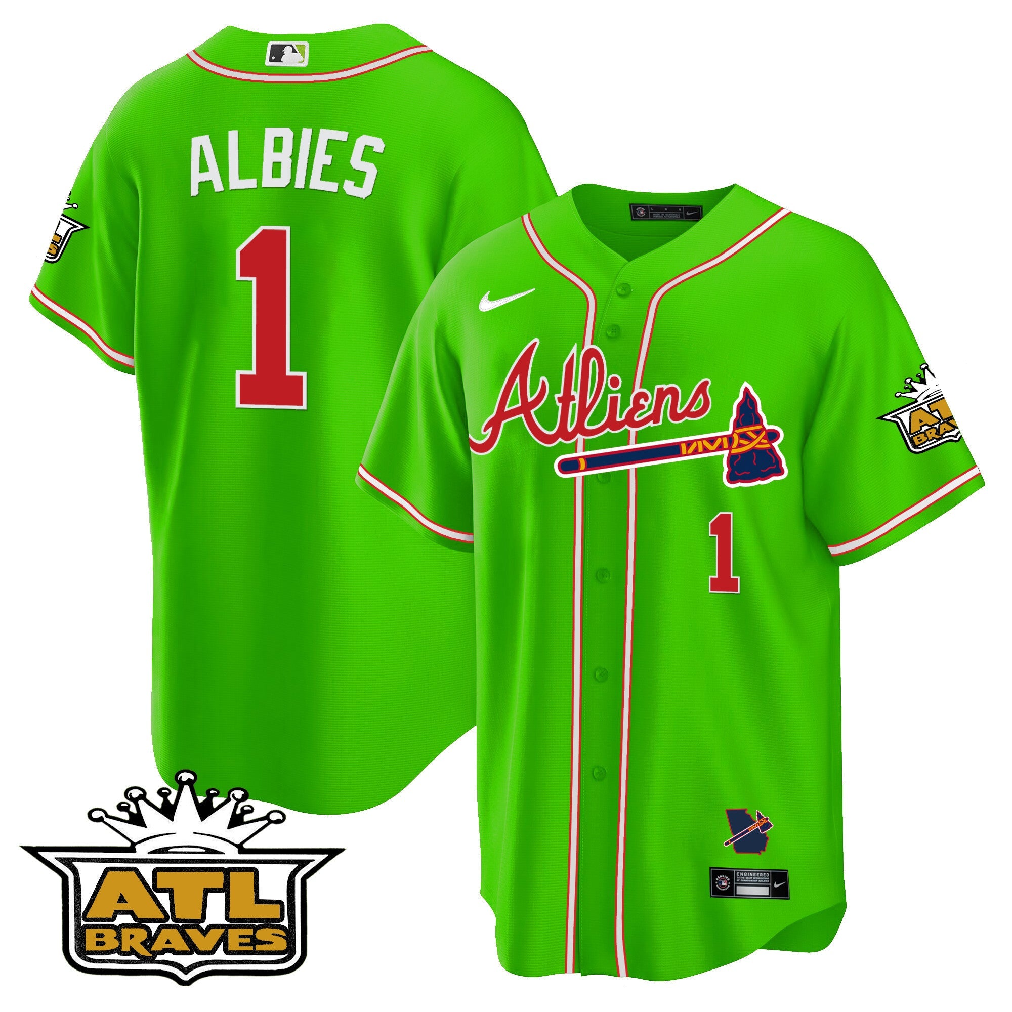 Men’s Atlanta Atliens ATL Patch Cool Base Jersey