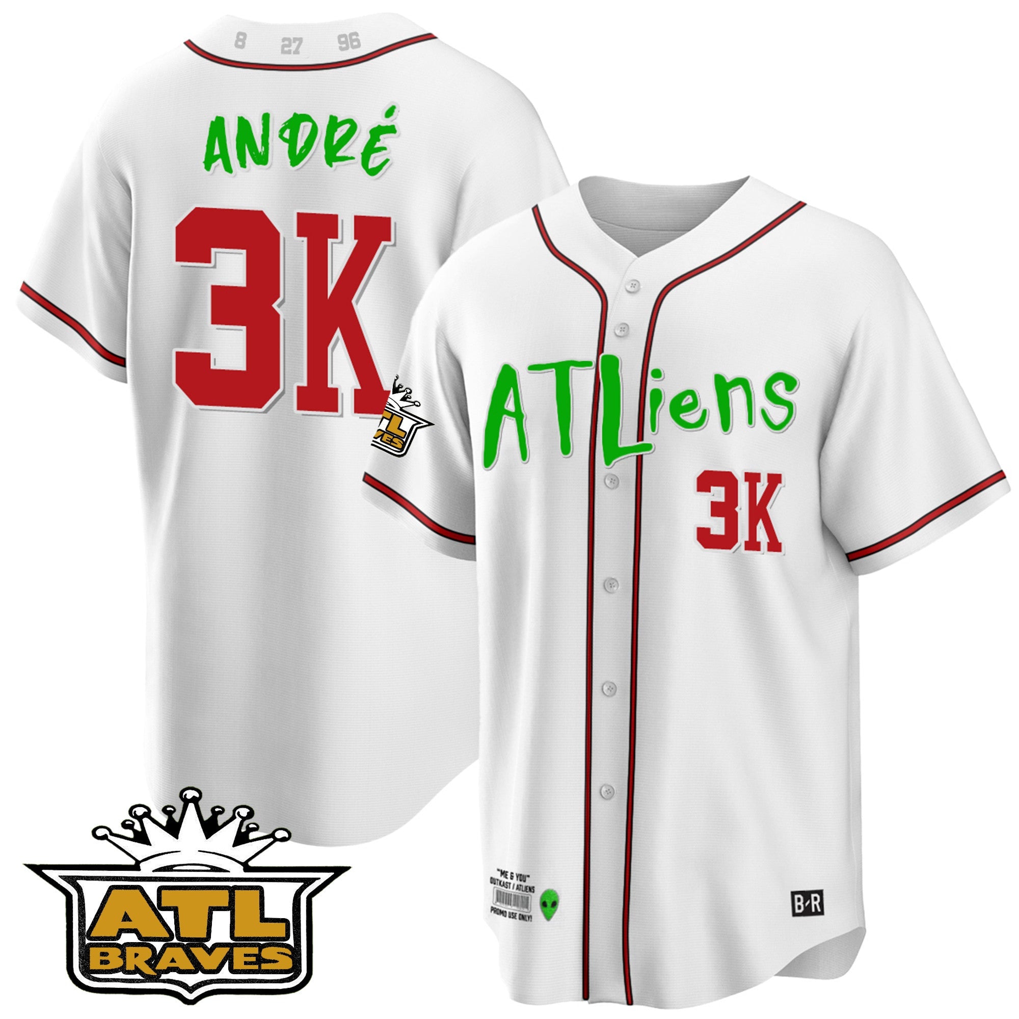 Men’s Atlanta Atliens ATL Patch Cool Base Jersey