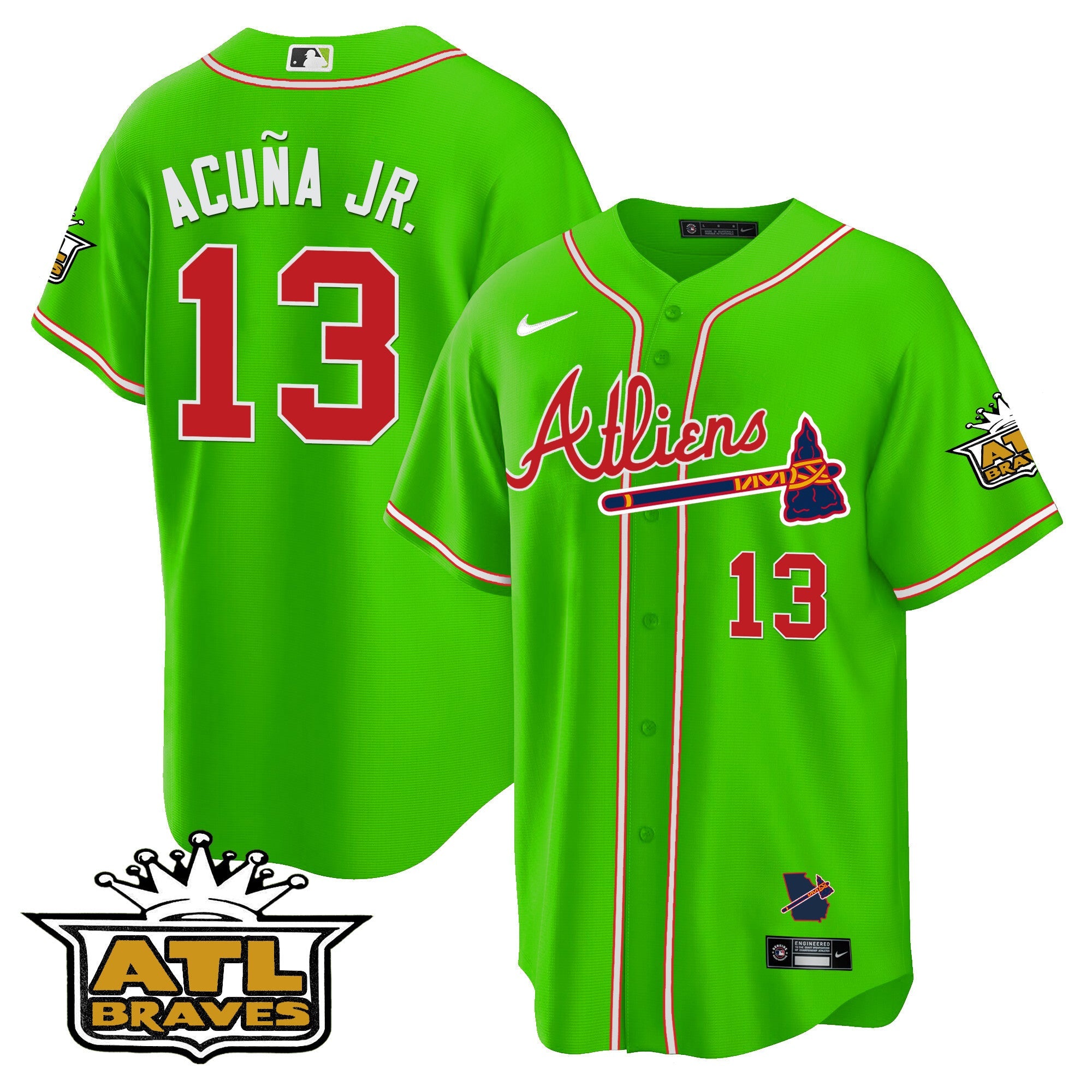 Men’s Atlanta Atliens ATL Patch Cool Base Jersey