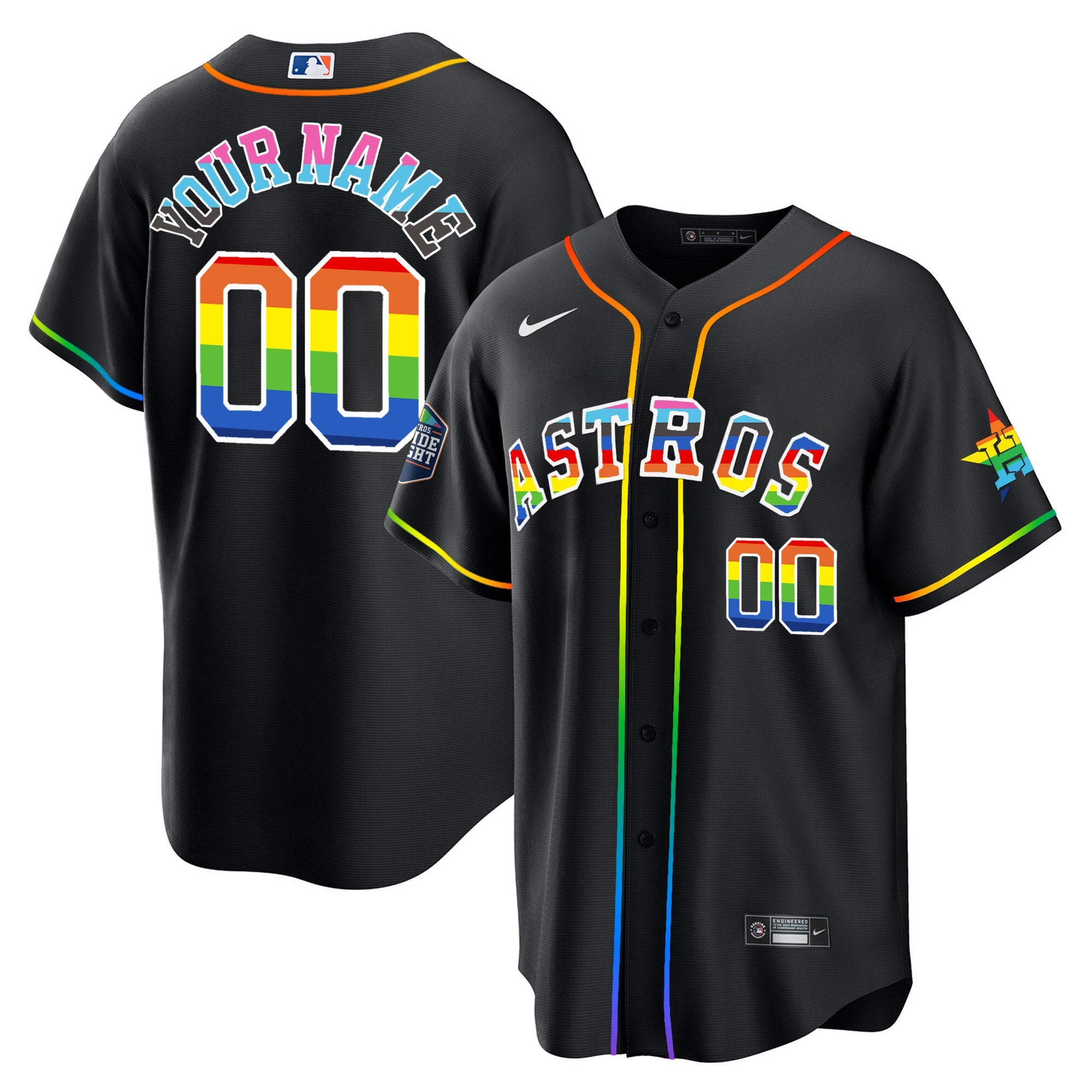 Houston 2023 Pride Custom Jersey – Stitched