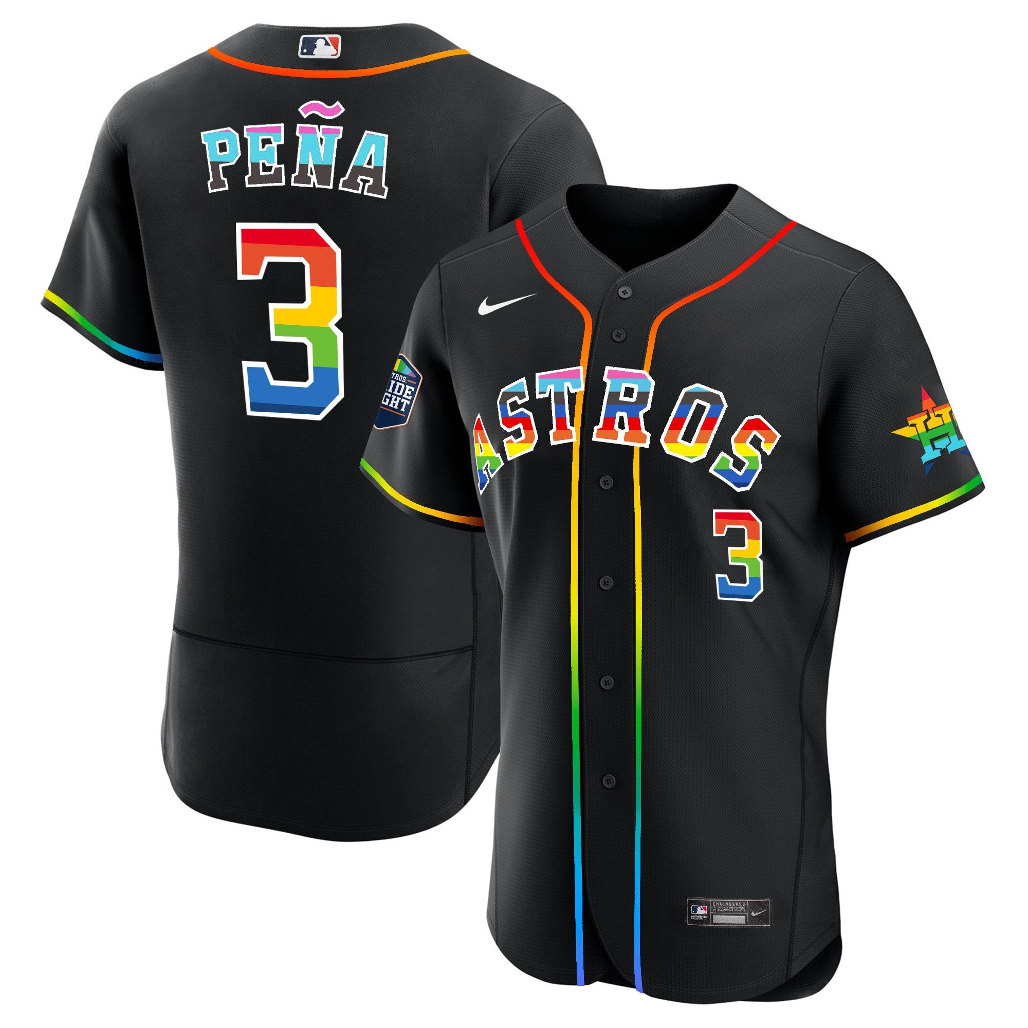 Men’s Houston 2023 Flex Base Pride Jersey – Stitched