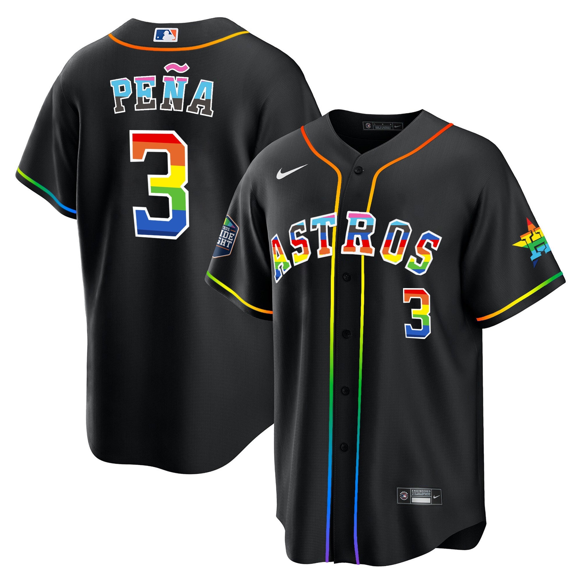 Men’s Houston 2023 Cool Base Pride Jersey – Stitched