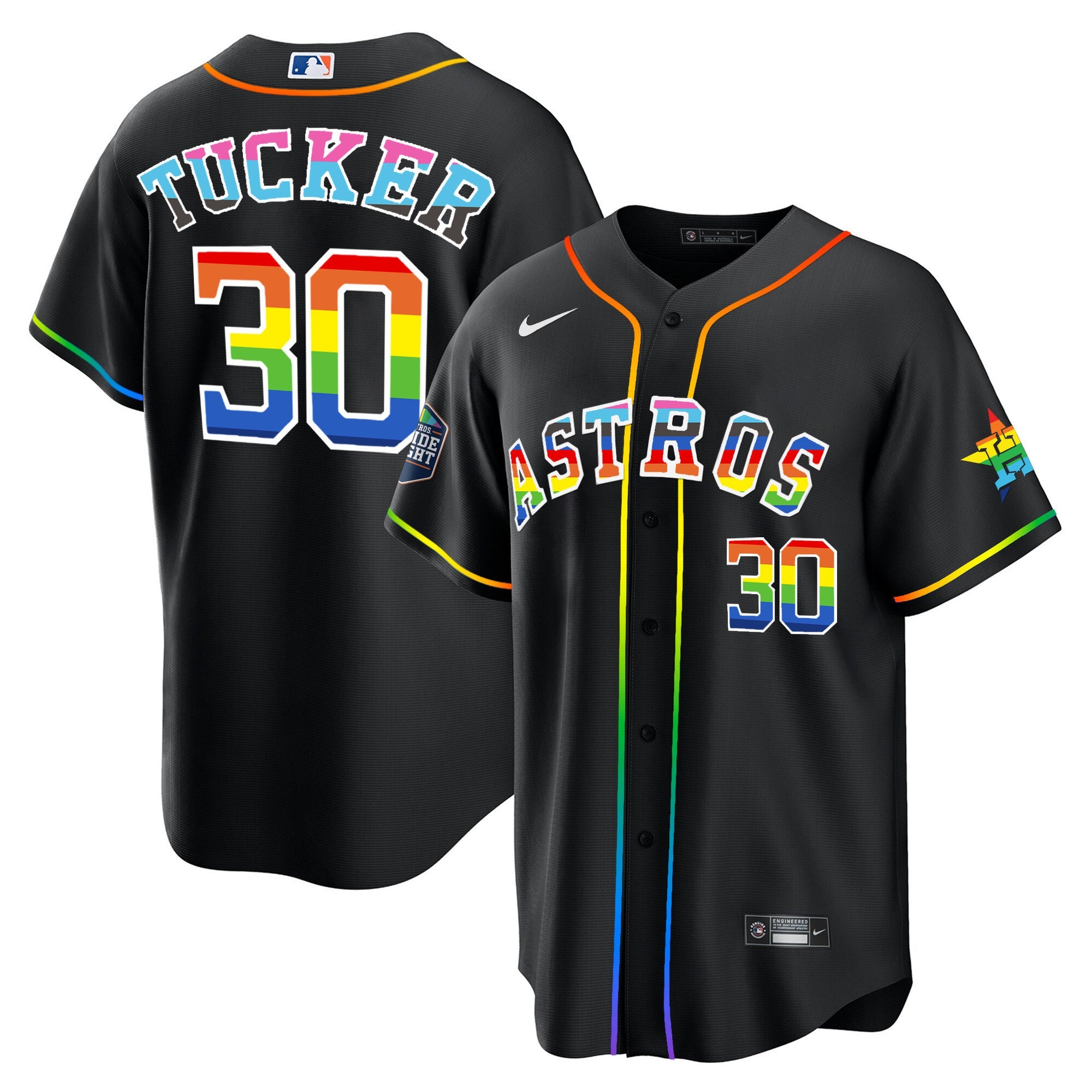 Men’s Houston 2023 Cool Base Pride Jersey – Stitched