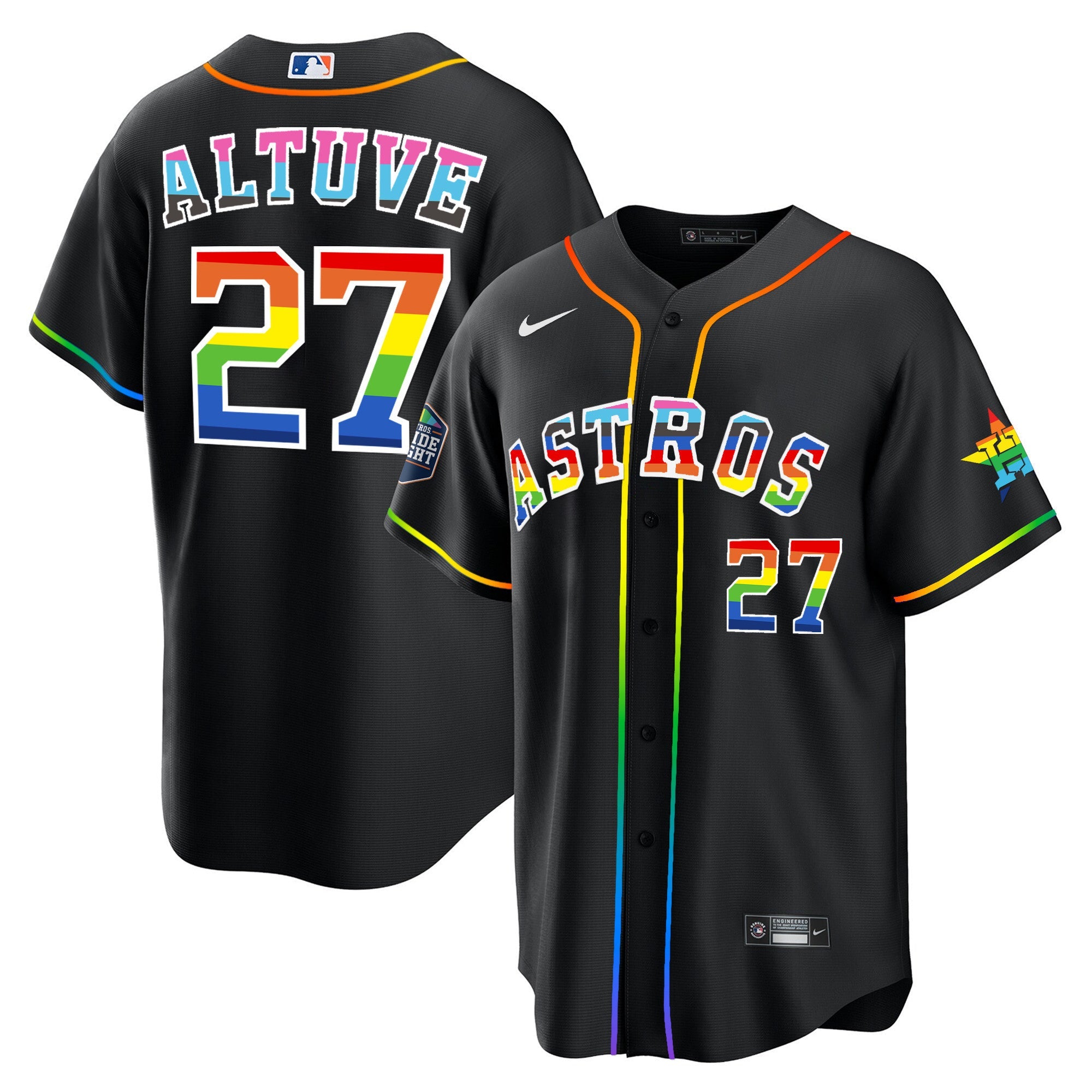 Men’s Houston 2023 Cool Base Pride Jersey – Stitched