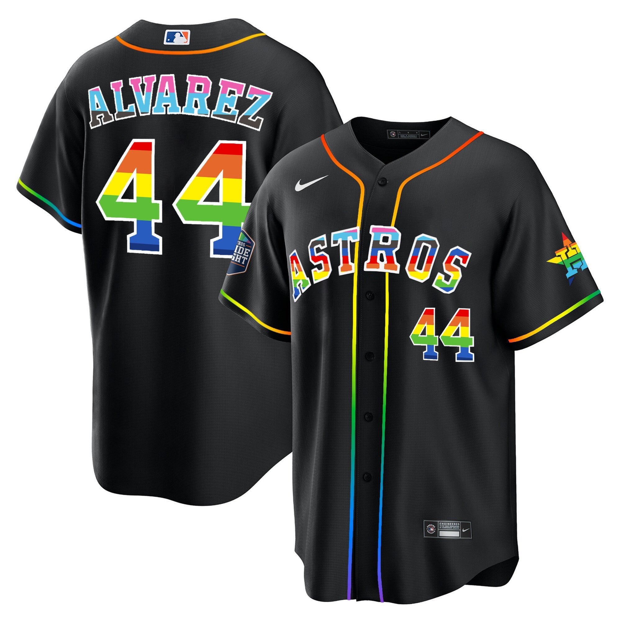 Men’s Houston 2023 Cool Base Pride Jersey – Stitched