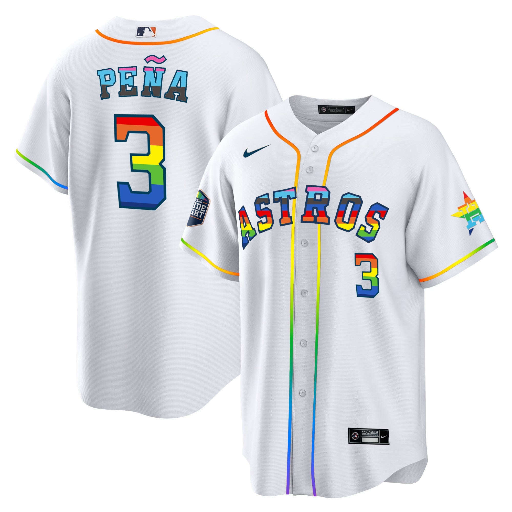 Men’s Houston 2023 Cool Base Pride Jersey – Stitched