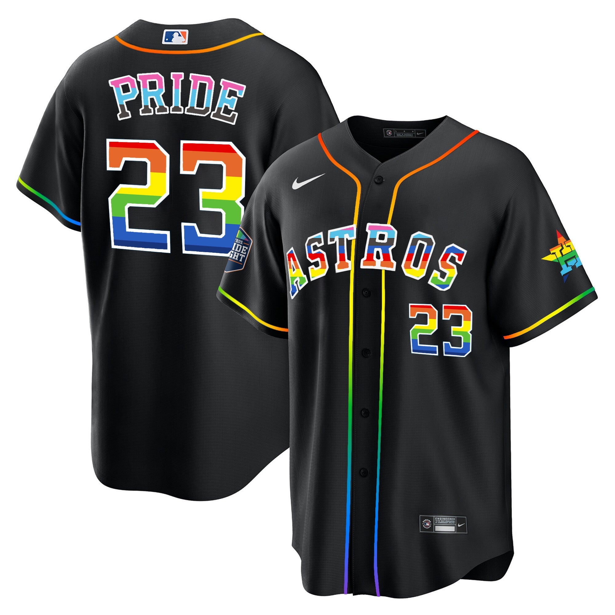 Men’s Houston 2023 Cool Base Pride Jersey – Stitched