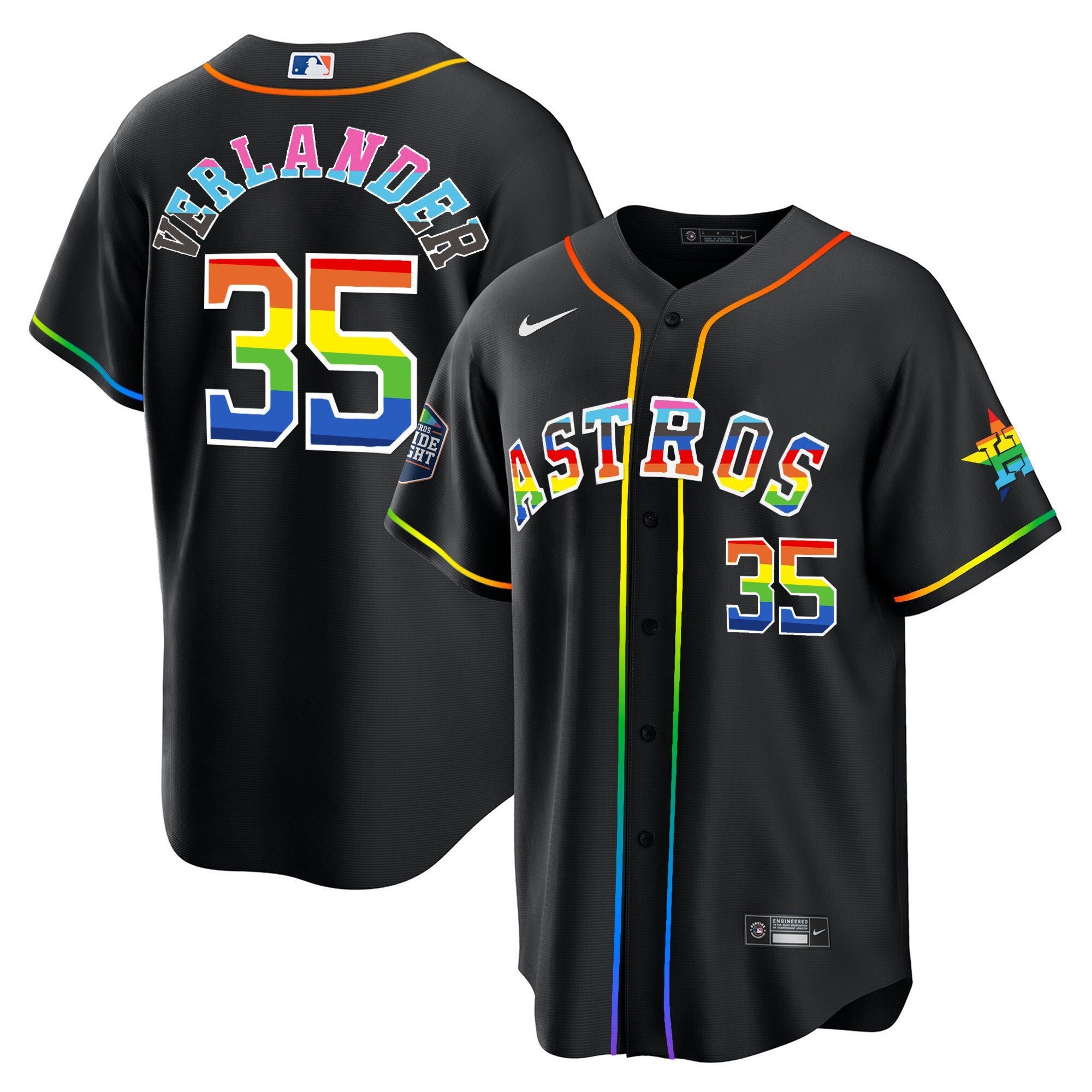 Men’s Houston 2023 Cool Base Pride Jersey – Stitched