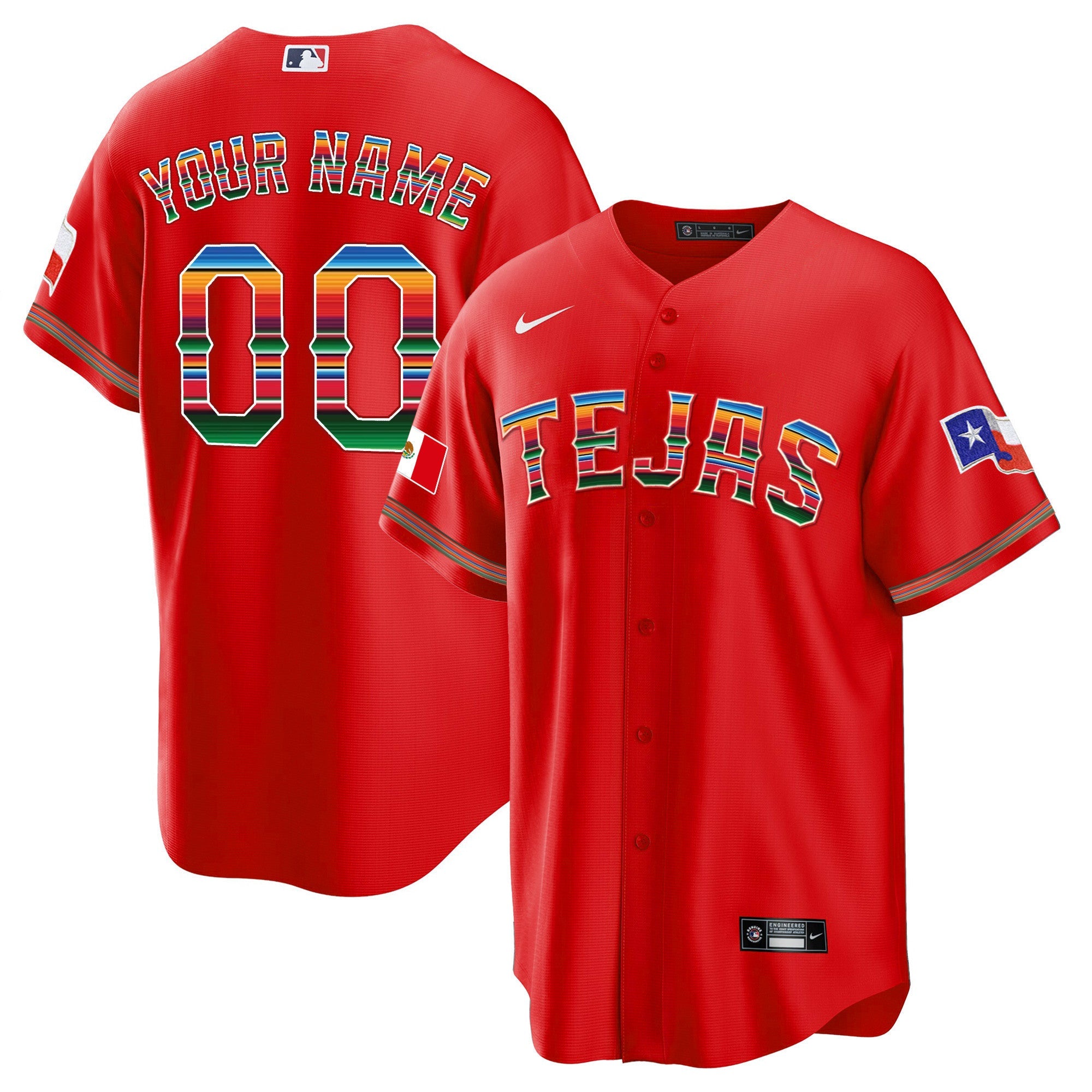Men’s Texas Mexican Heritage Night Cool Base Custom Jersey