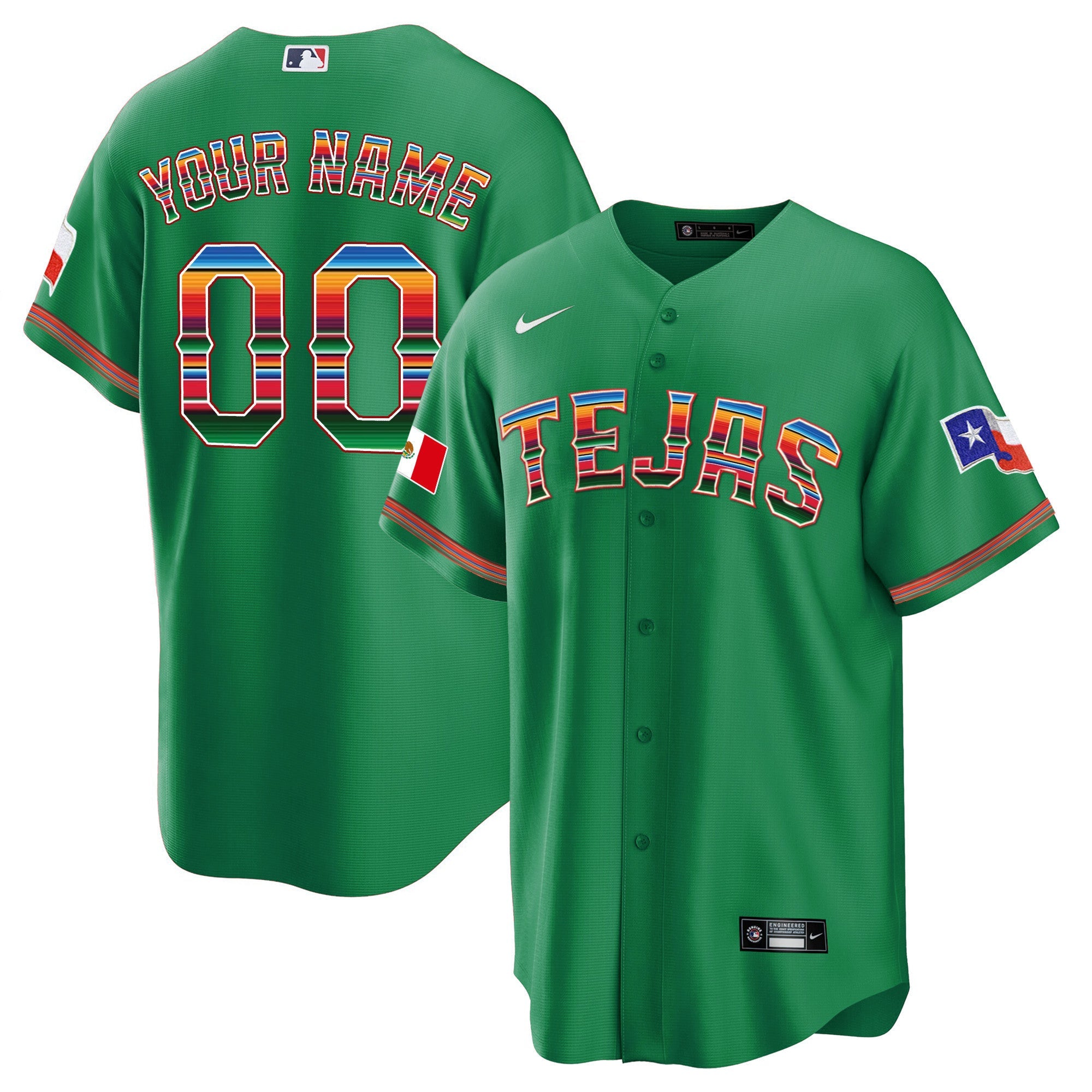 Men’s Texas Mexican Heritage Night Cool Base Custom Jersey
