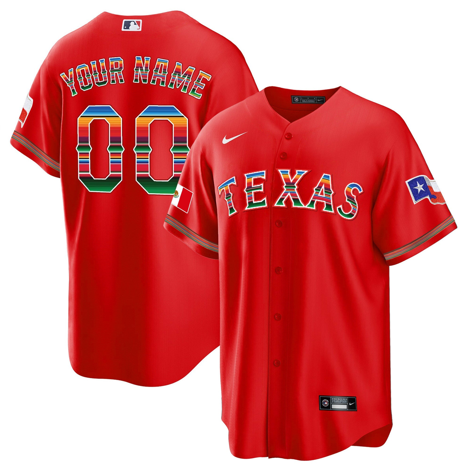 Men’s Texas Mexican Heritage Night Cool Base Custom Jersey