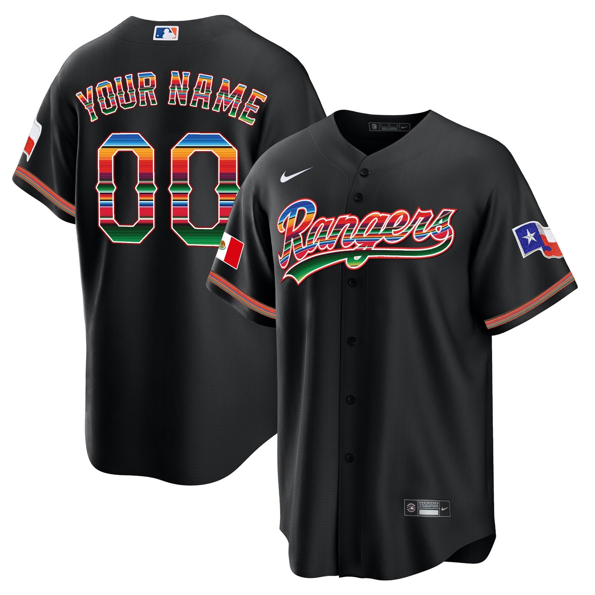 Men’s Texas Mexican Heritage Night Cool Base Custom Jersey