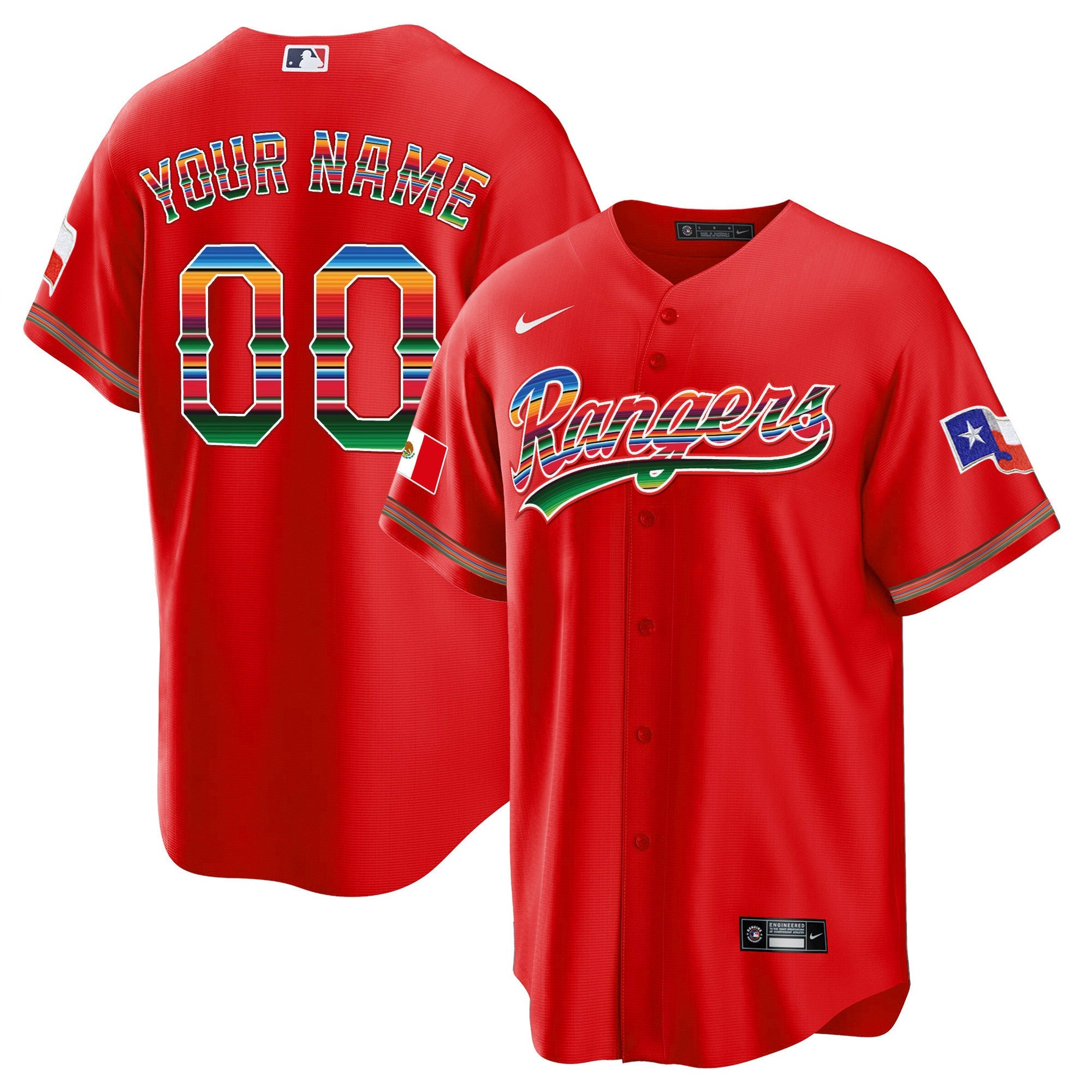 Men’s Texas Mexican Heritage Night Cool Base Custom Jersey