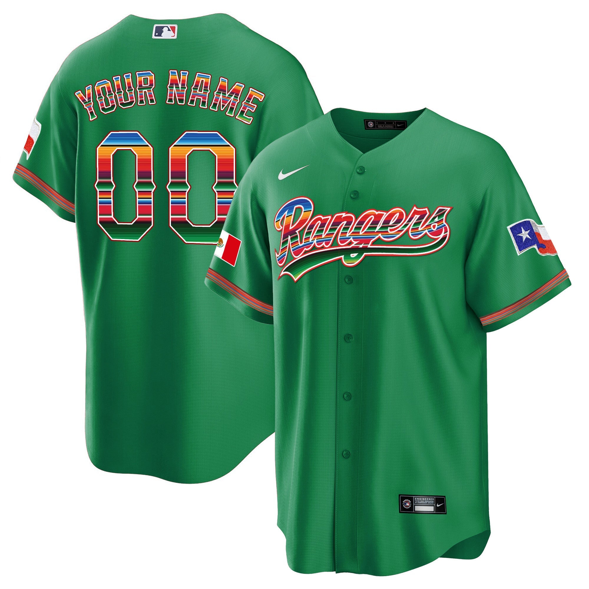 Men’s Texas Mexican Heritage Night Cool Base Custom Jersey