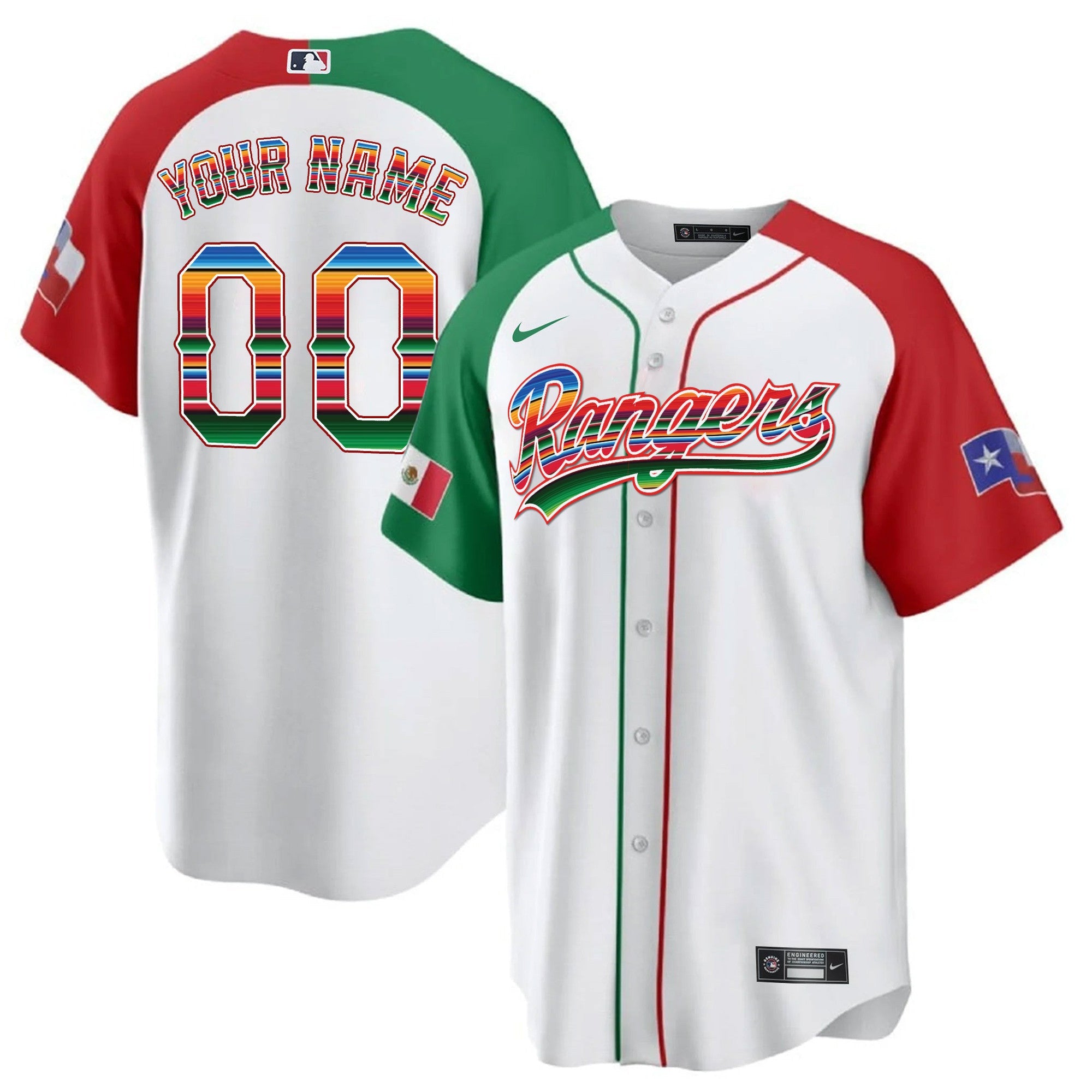 Men’s Texas Mexican Heritage Night Cool Base Custom Jersey