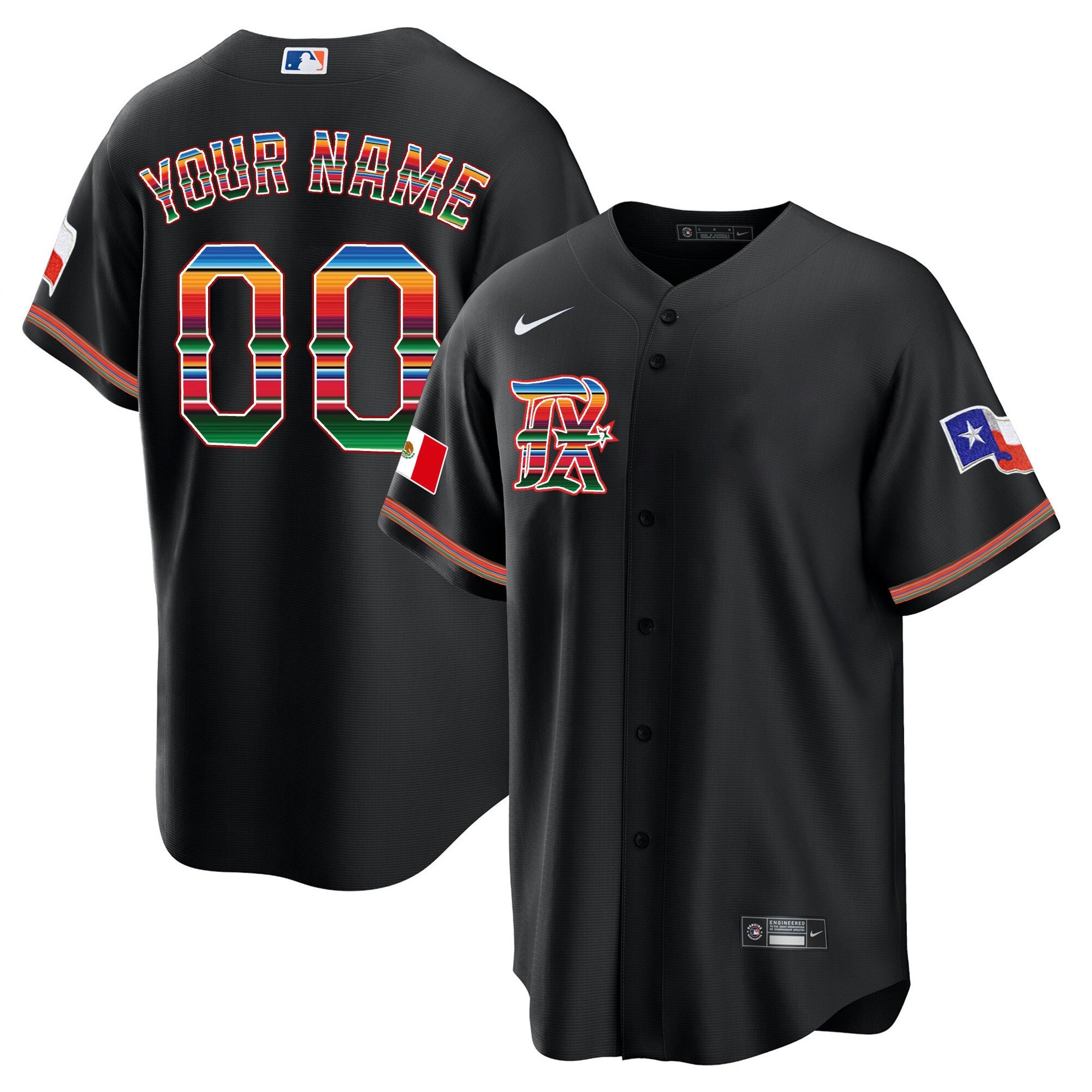 Men’s Texas Mexican Heritage Night Cool Base Custom Jersey