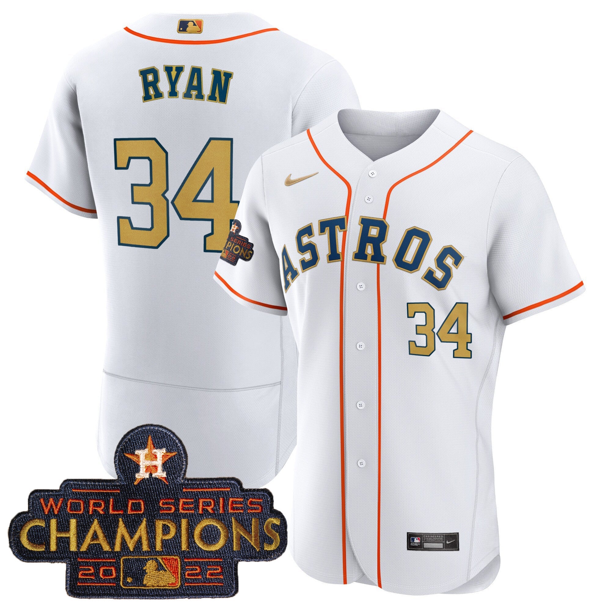 Nolan Ryan 2023 Gold Flex Base Jersey