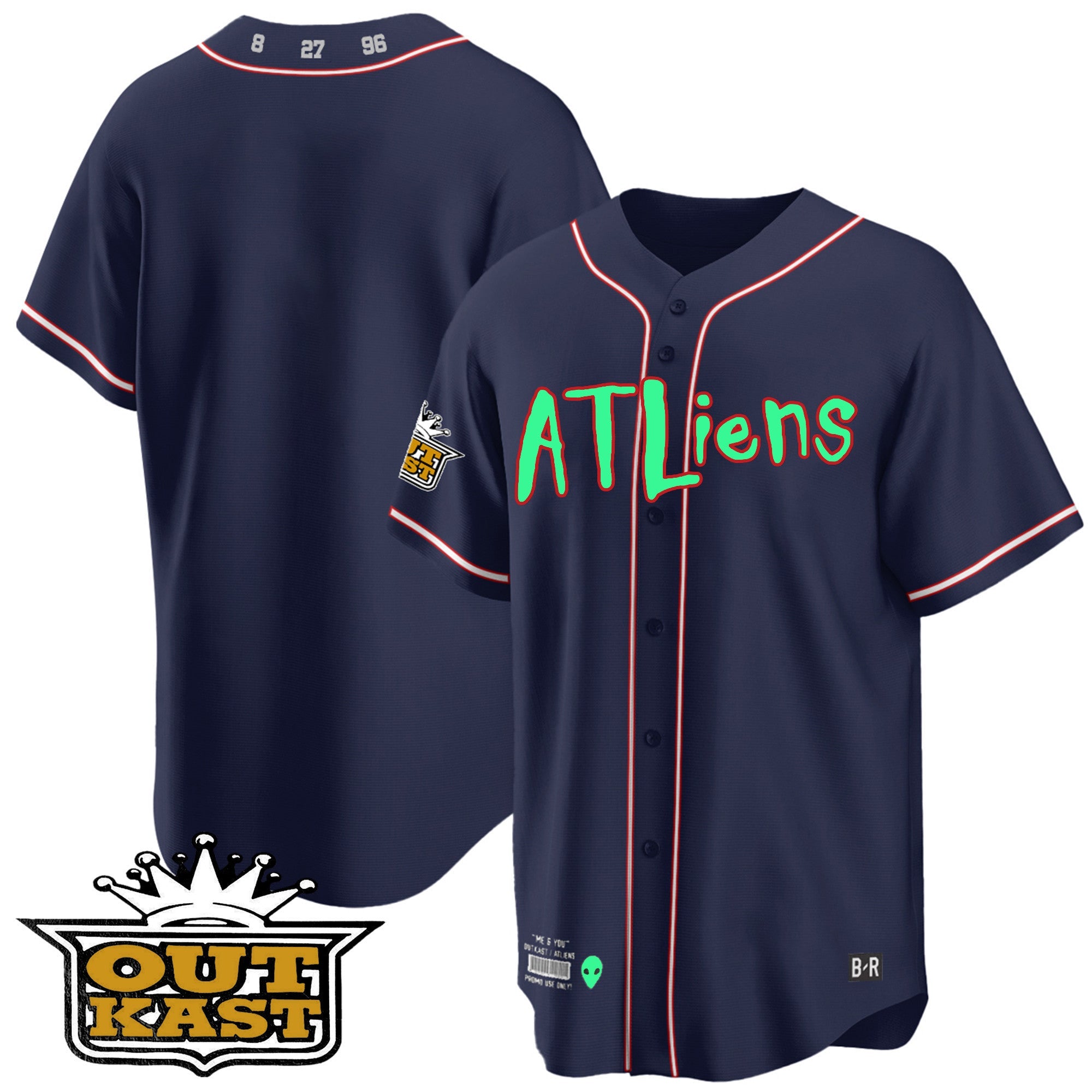 Men’s Atlanta Atliens Cool Base Jersey – Galaxy Version – Stitched