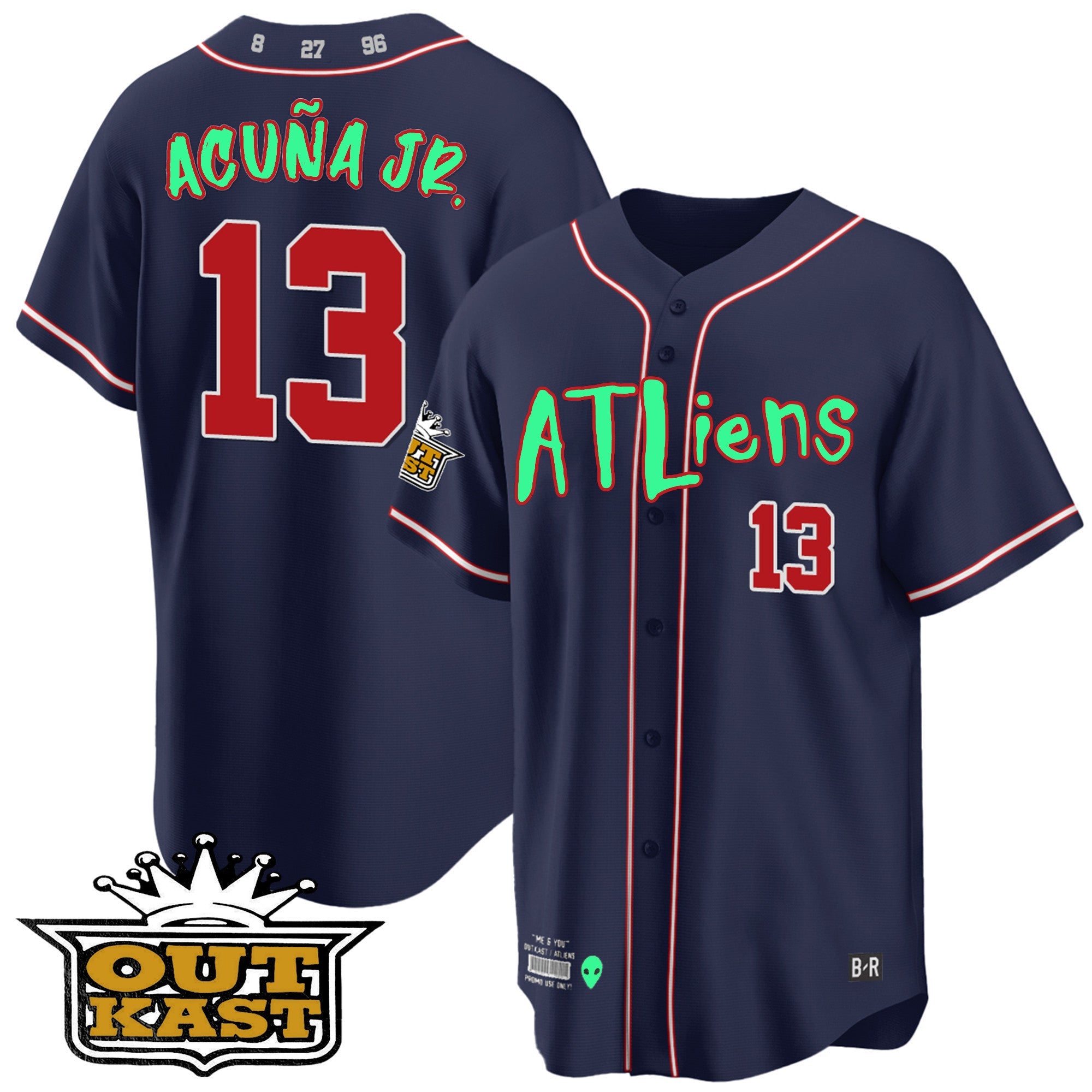 Men’s Atlanta Atliens Cool Base Jersey – Galaxy Version – Stitched