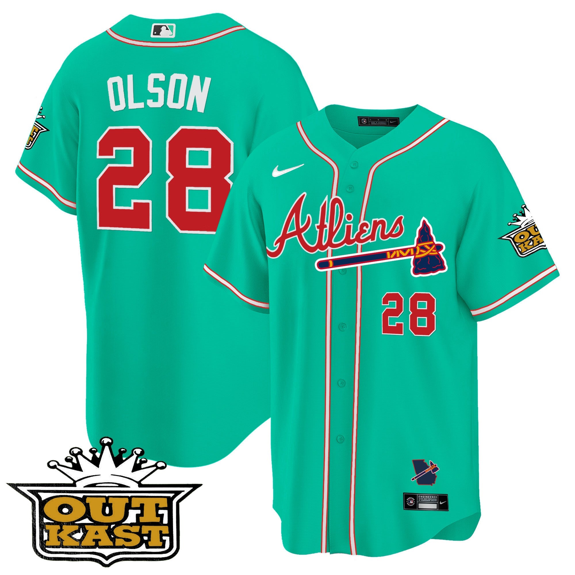 Men’s Atlanta Atliens Cool Base Jersey – Galaxy Version – Stitched