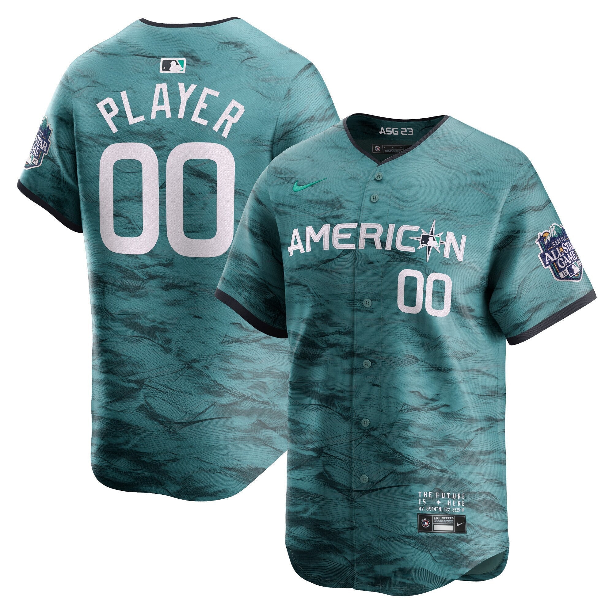 American League 2023 All-Star Game Teal Custom Jersey