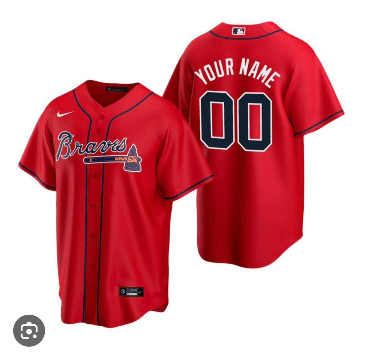 ATLANTA RED CUSTOM JERSEY – ALL STITCHED