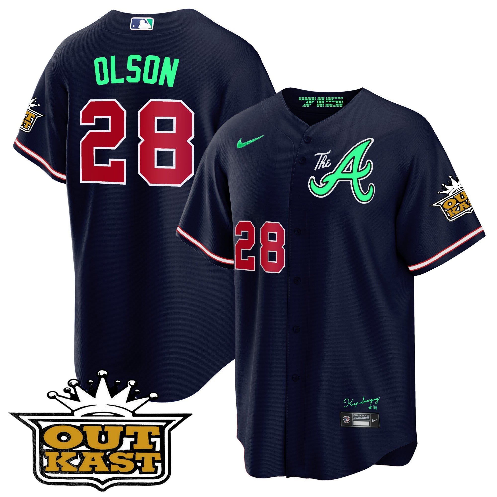 Men’s Atlanta Atliens The A Cool Base Jersey – Galaxy Version – Stitched