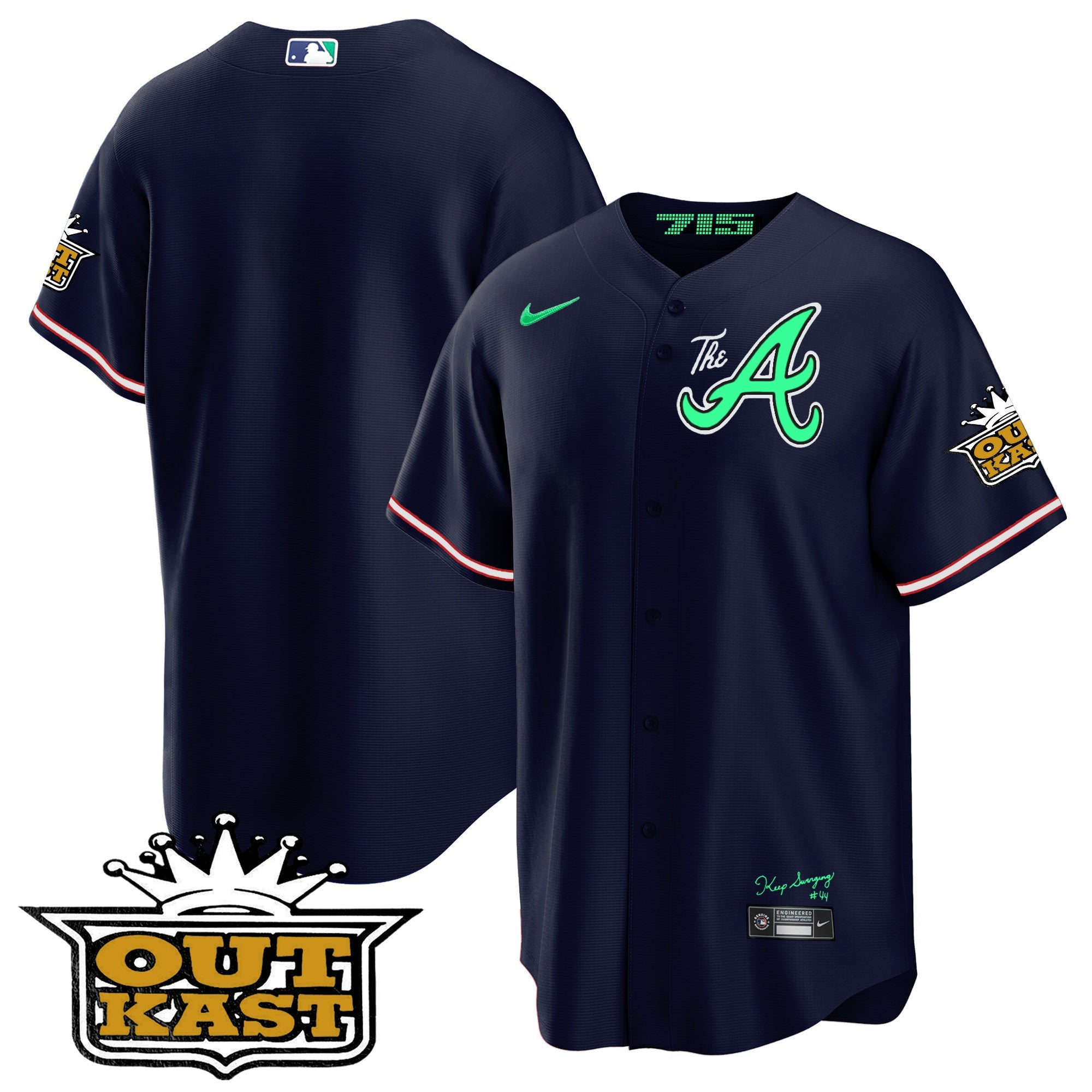 Men’s Atlanta Atliens The A Cool Base Jersey – Galaxy Version – Stitched