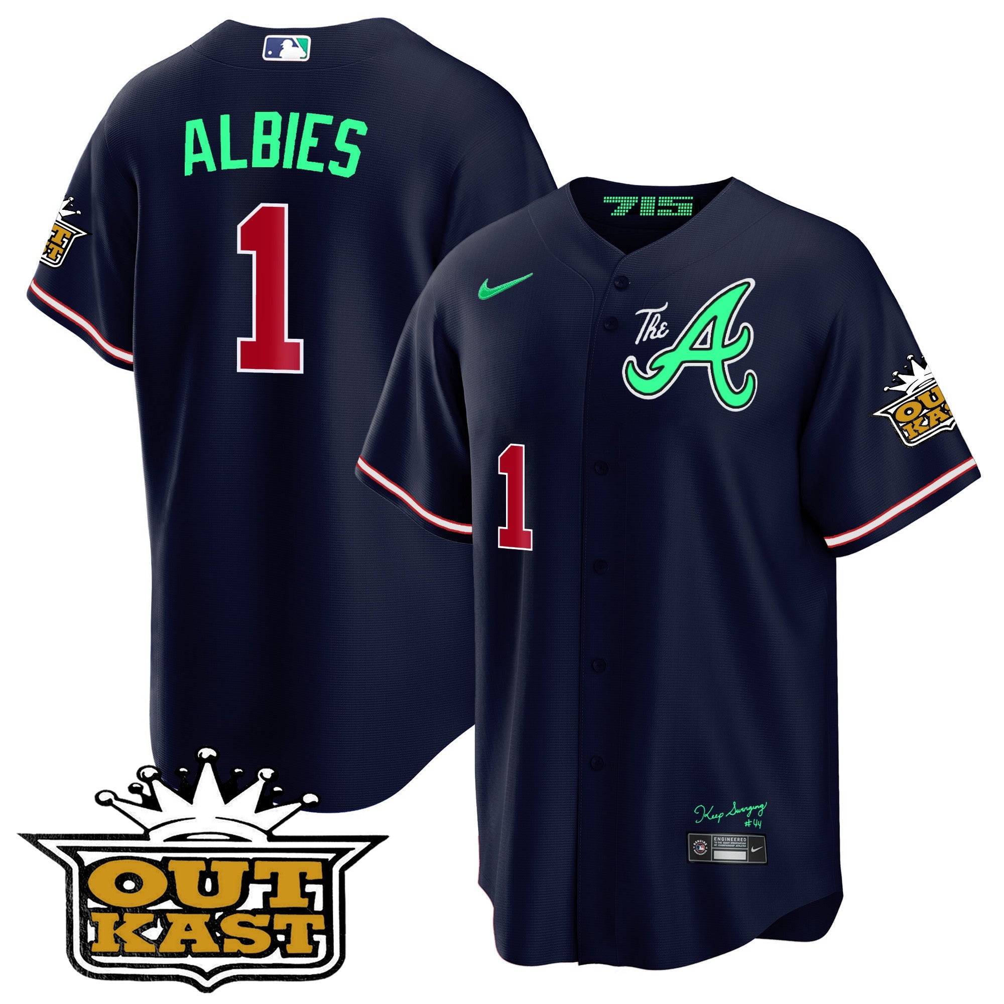 Men’s Atlanta Atliens The A Cool Base Jersey – Galaxy Version – Stitched