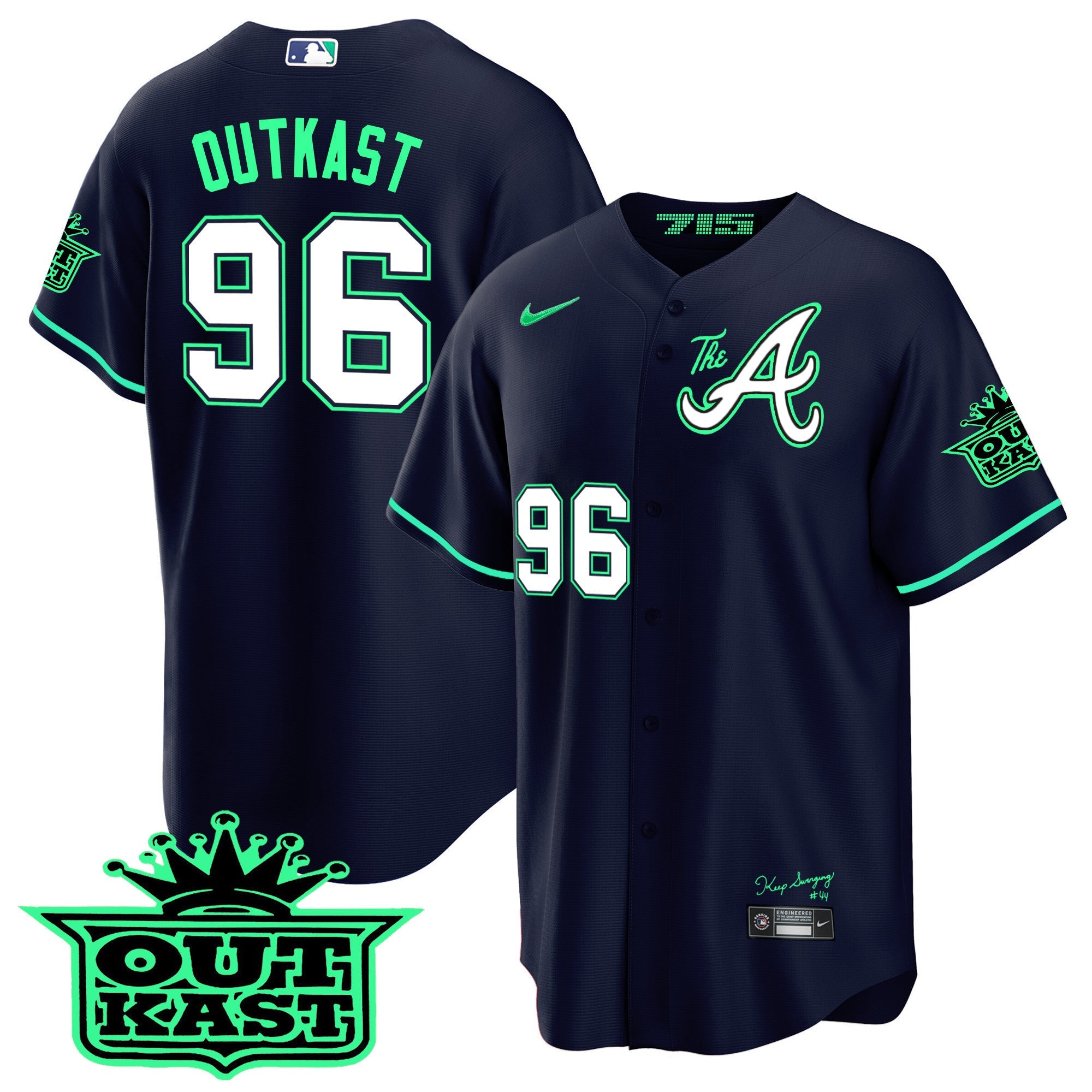Men’s Atlanta Atliens The A Cool Base Jersey – Galaxy Version – Stitched