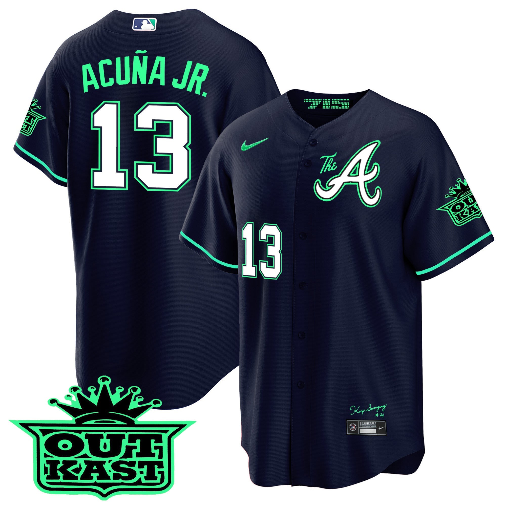 Men’s Atlanta Atliens The A Cool Base Jersey – Galaxy Version – Stitched
