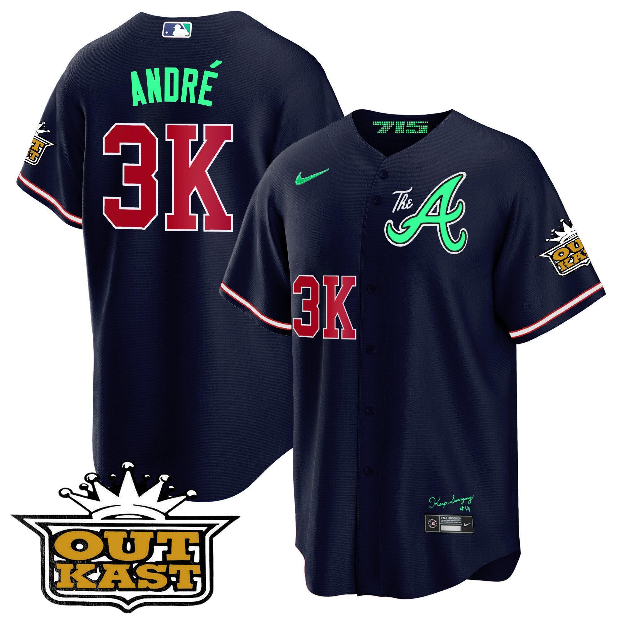 Men’s Atlanta Atliens The A Cool Base Jersey – Galaxy Version – Stitched