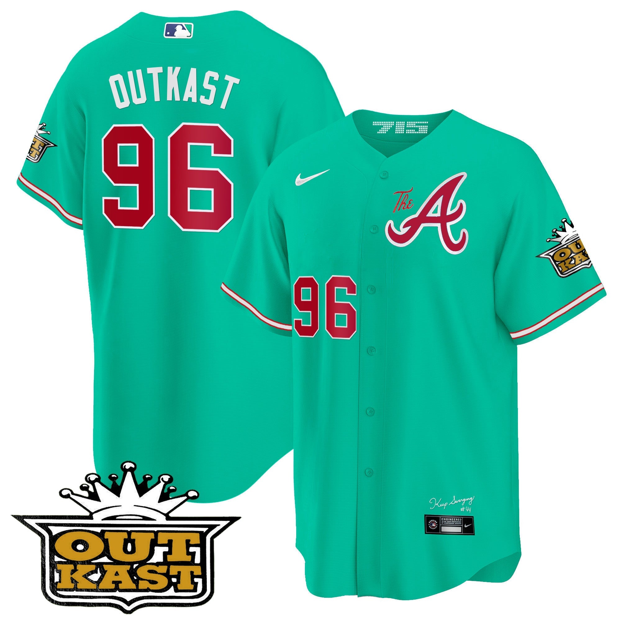 Men’s Atlanta Atliens The A Cool Base Jersey – Galaxy Version – Stitched