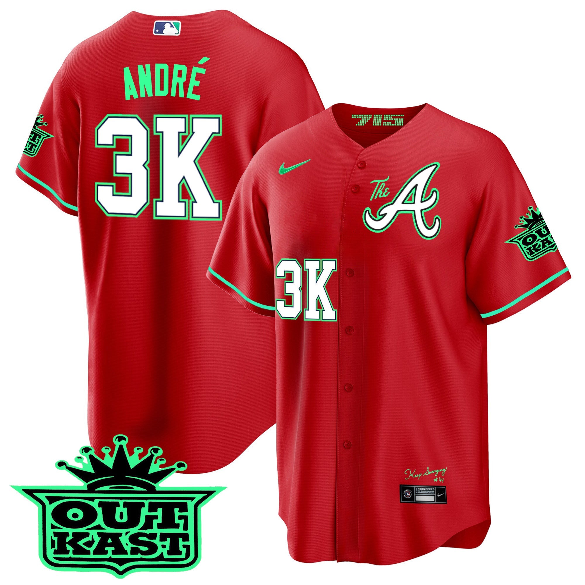 Men’s Atlanta Atliens The A Cool Base Jersey – Galaxy Version – Stitched