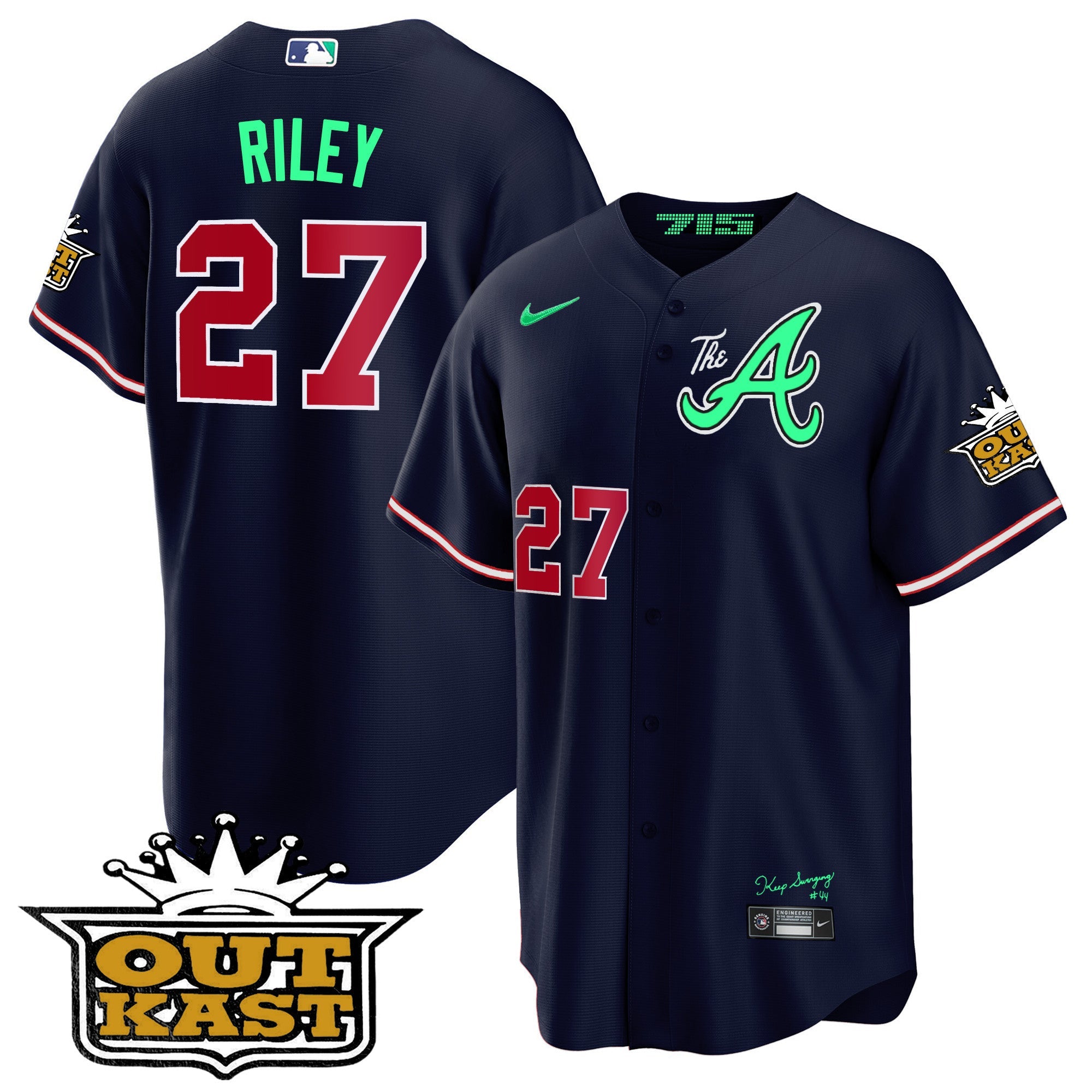 Men’s Atlanta Atliens The A Cool Base Jersey – Galaxy Version – Stitched